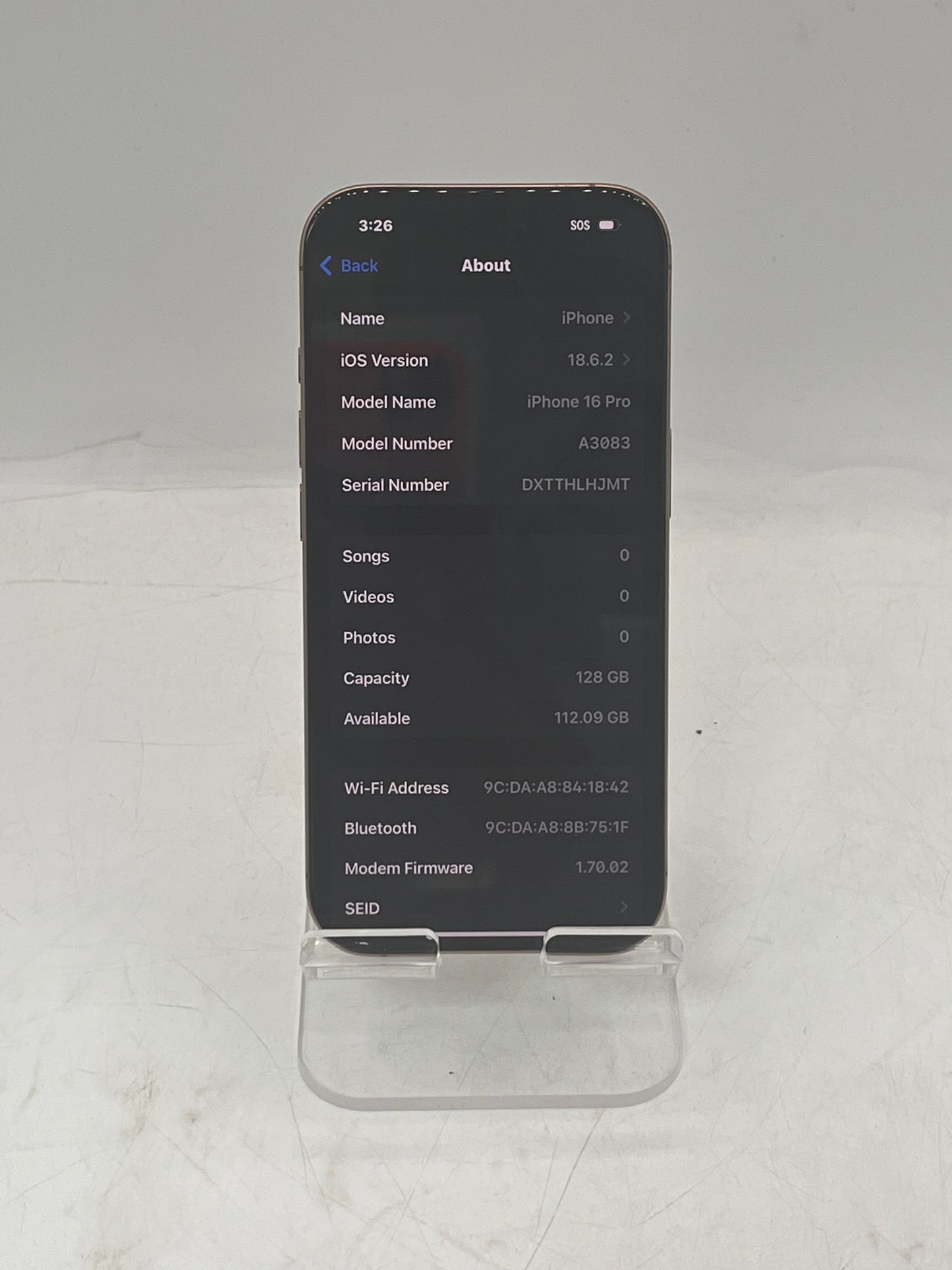 T-Mobile Apple iPhone 16 Pro MYMC3LL/A A3083 128GB Desert Titanium