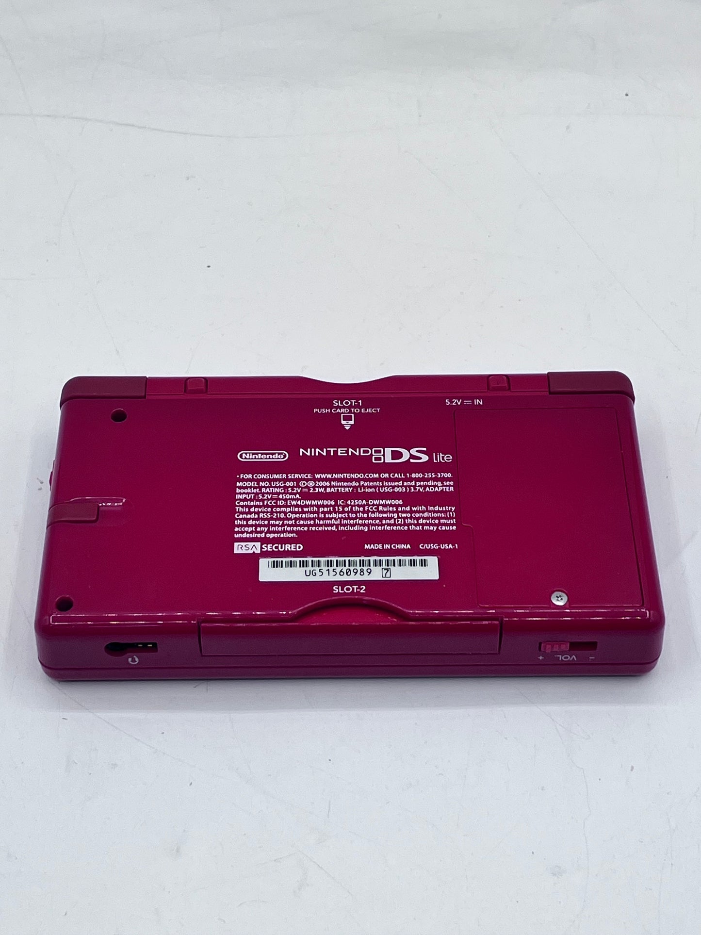 Nintendo DS Lite 2006  USG-001 Video Game Console - Red