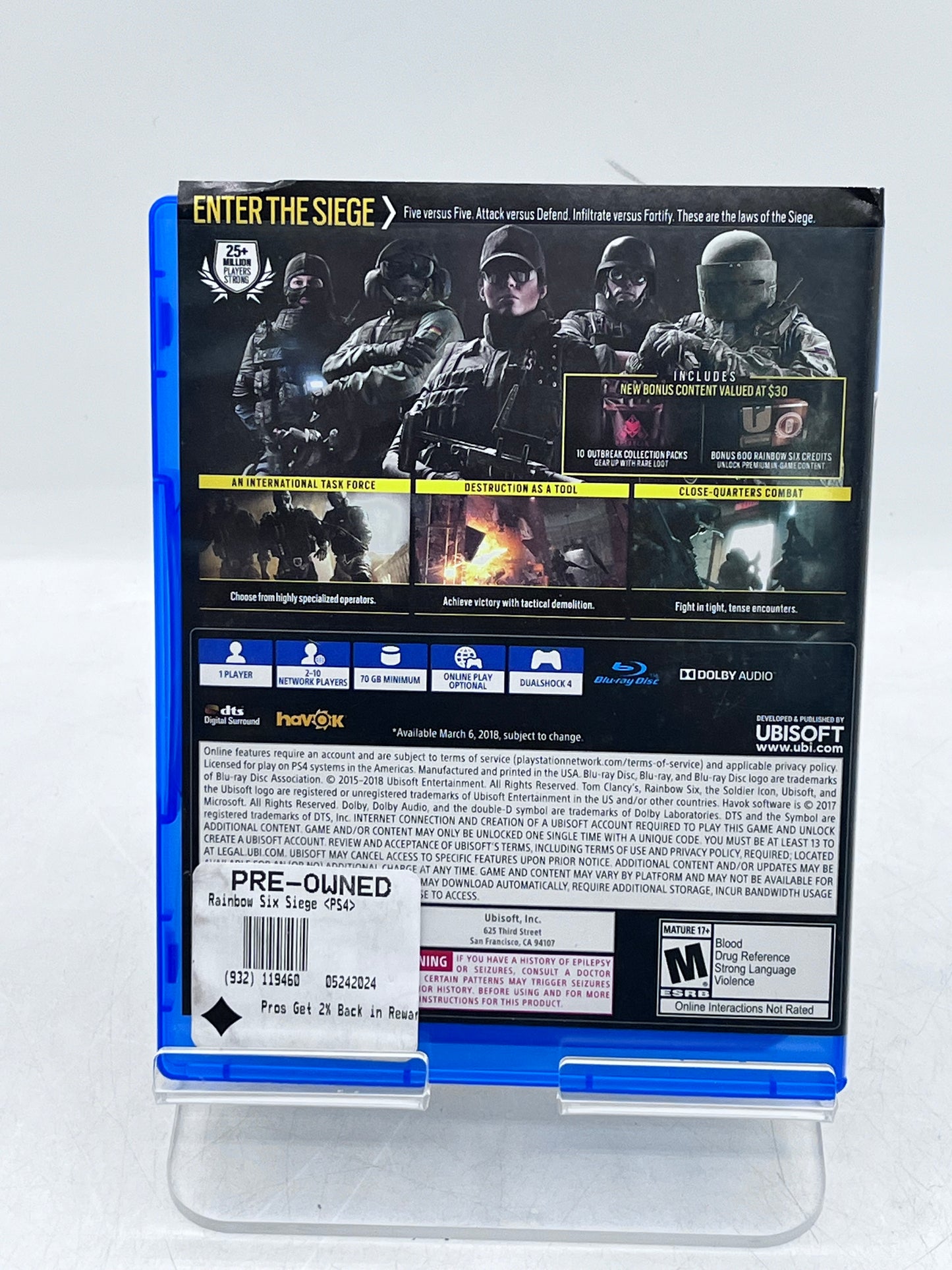Rainbow Six Siege Advanced Edition  - PlayStation 4 Video Game