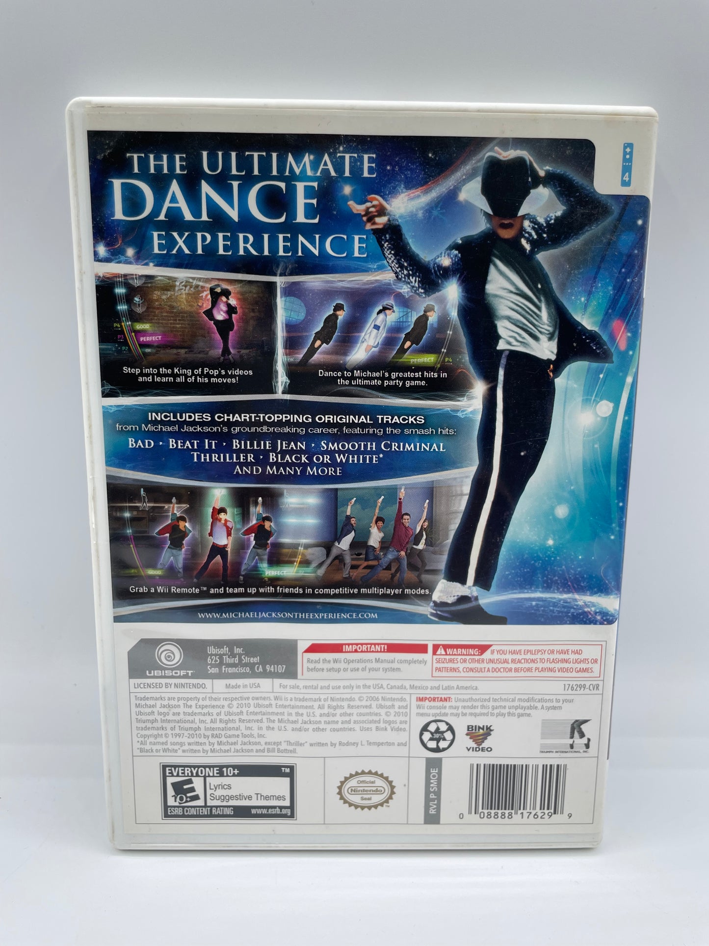 Michael Jackson The Experience - Nintendo Wii 2010 Free Shipping