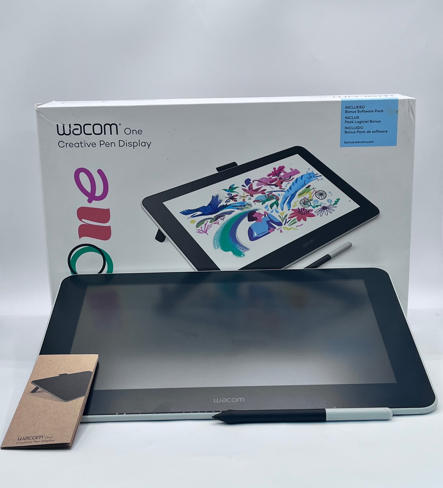 Wacom One 13.3 inch Graphics Tablet - Flint White (DTC133W0A)
