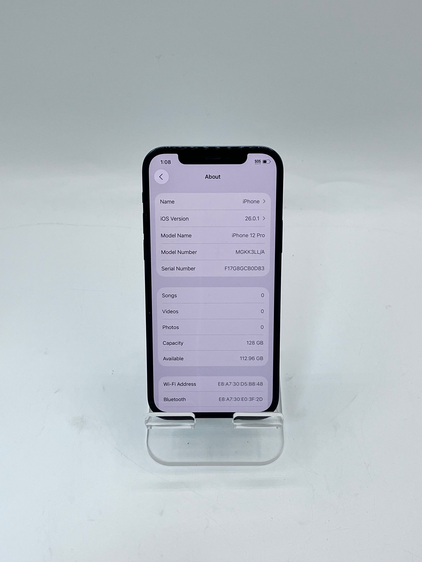 Unlocked Apple iPhone 12 Pro 128GB MGKK3LL/A A2341 BH 87% Free Shipping