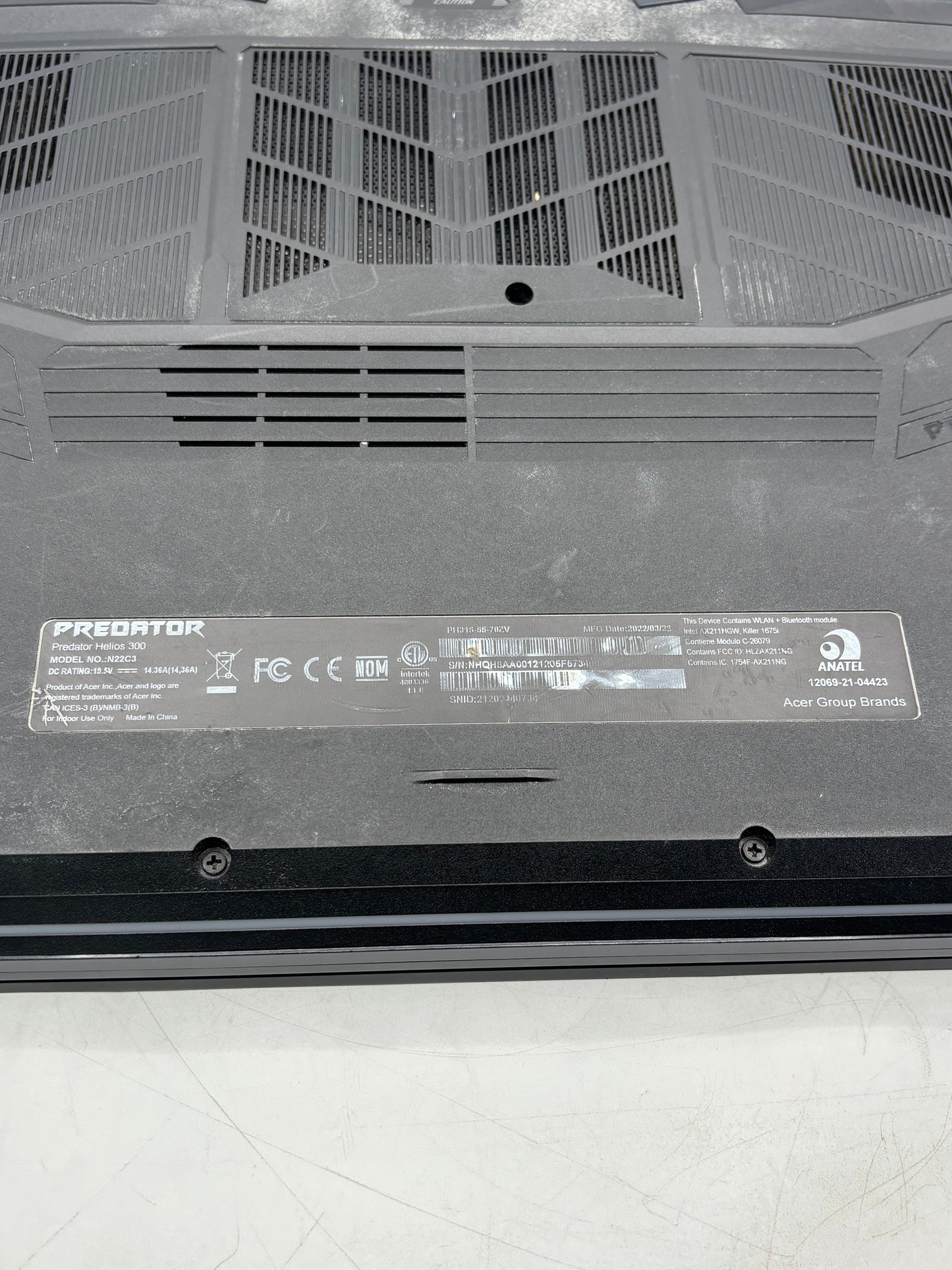 Acer Predator Helios 300 15.6" Core i7-12700H 16GB RAM 512GB RTX 3060