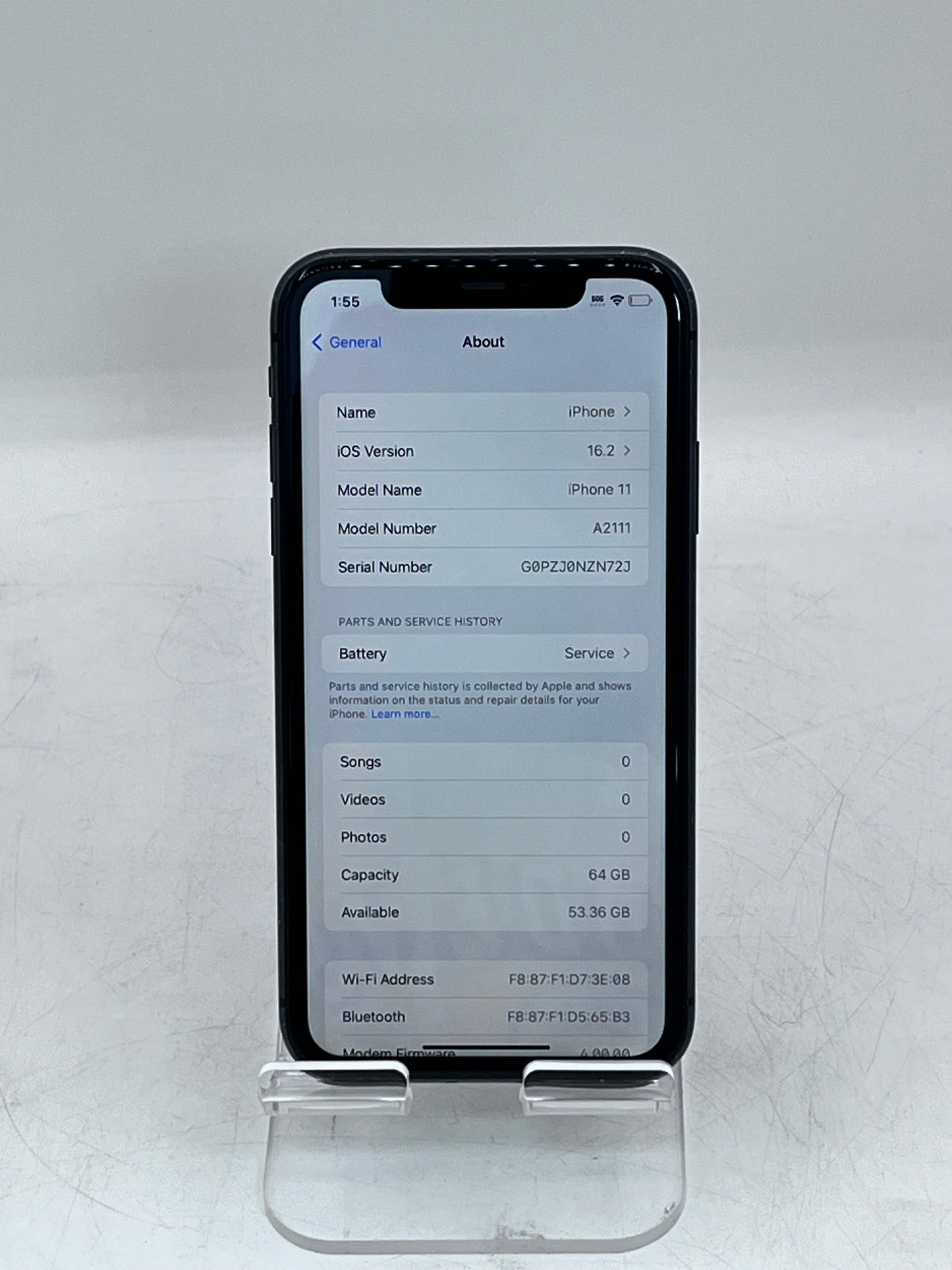 Apple iPhone 11 - 64GB - Black - Unlocked - Service Battery - Clean IMEI