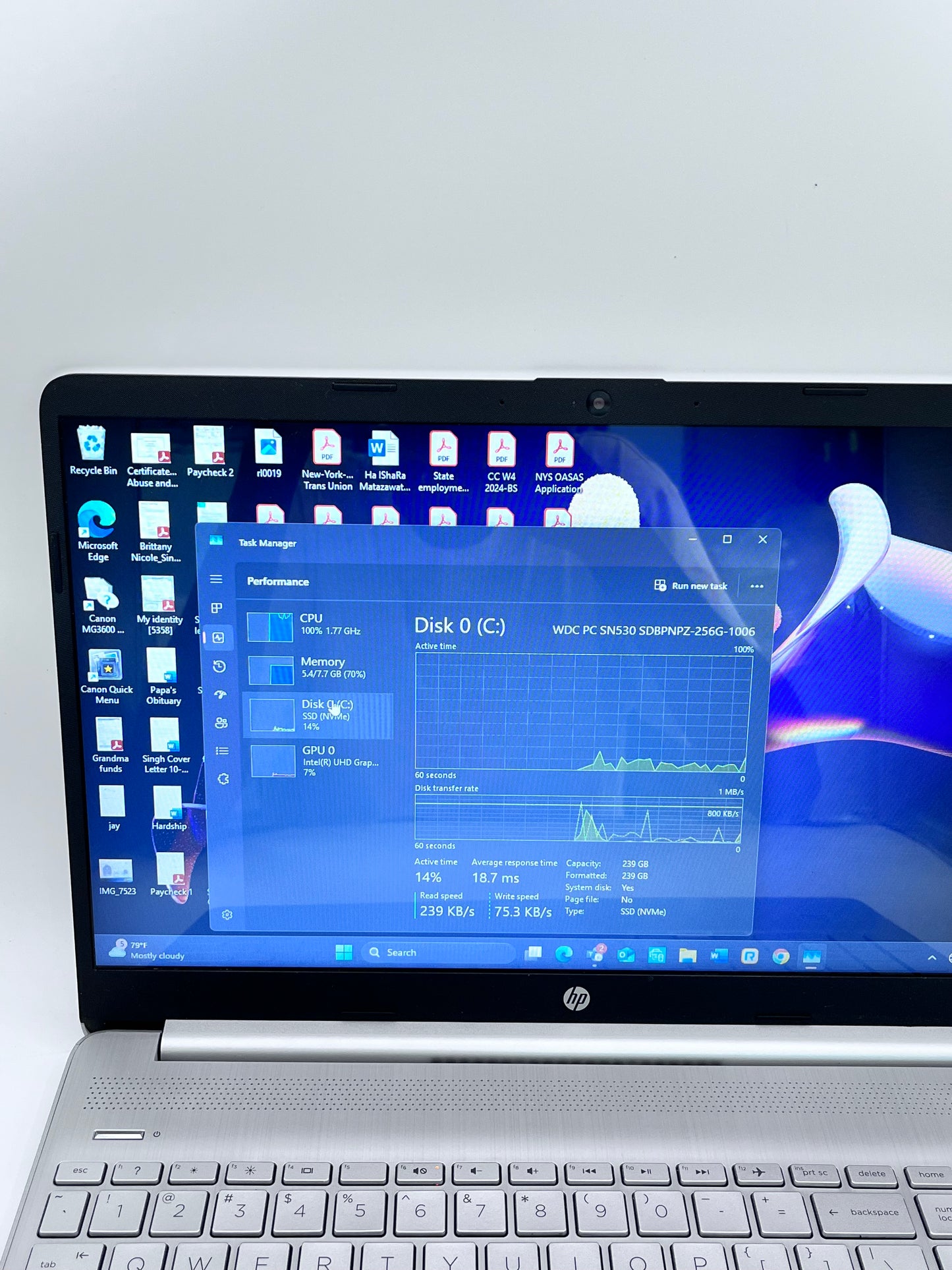 HP 15-dy1031wm Laptop 256GB 8GB Core i3 10th Gen - Silver