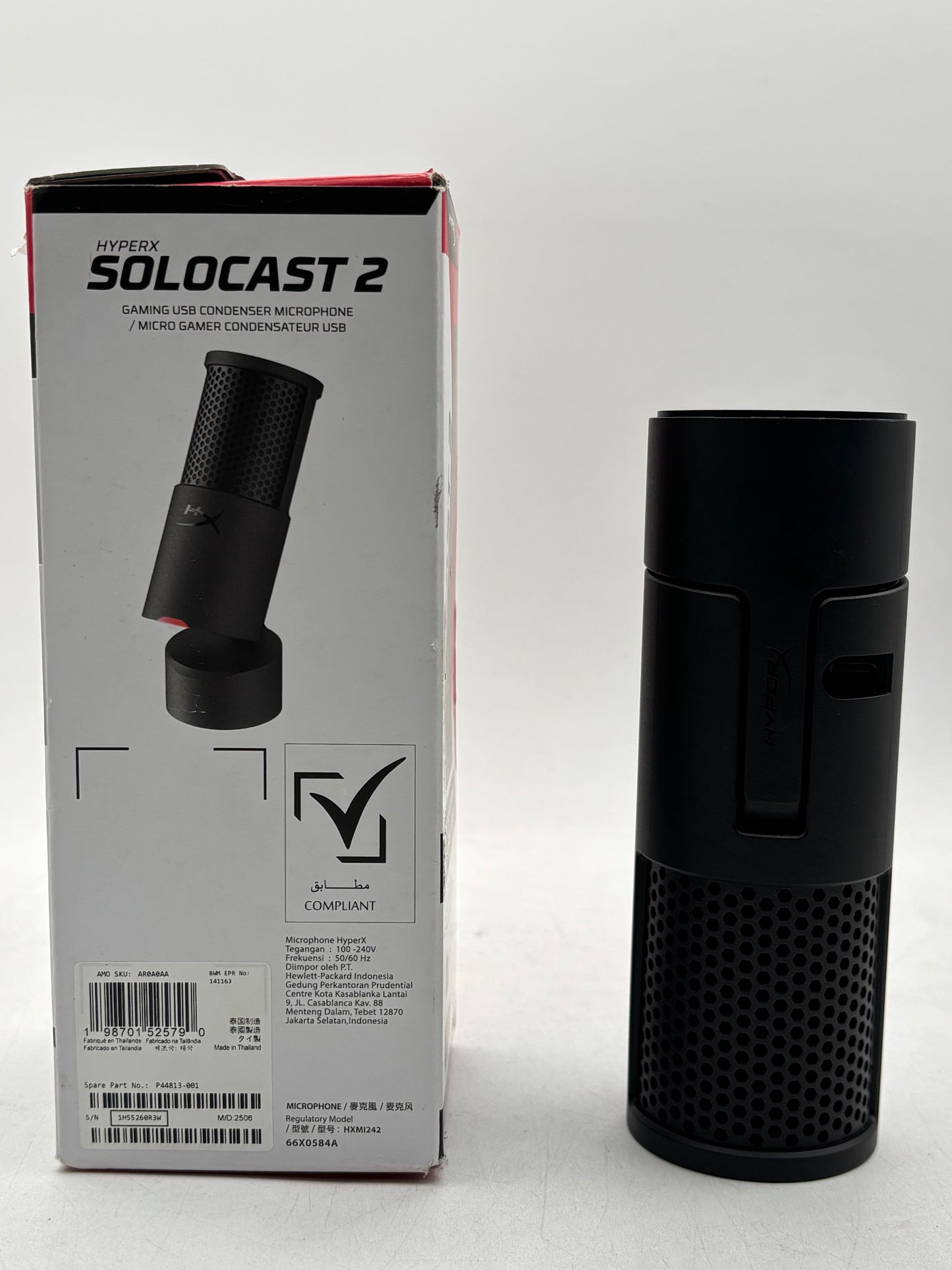 NEW OPEN BOX HyperX SoloCast 2 Wired Cardioid USB-C Condenser Gaming Microphone