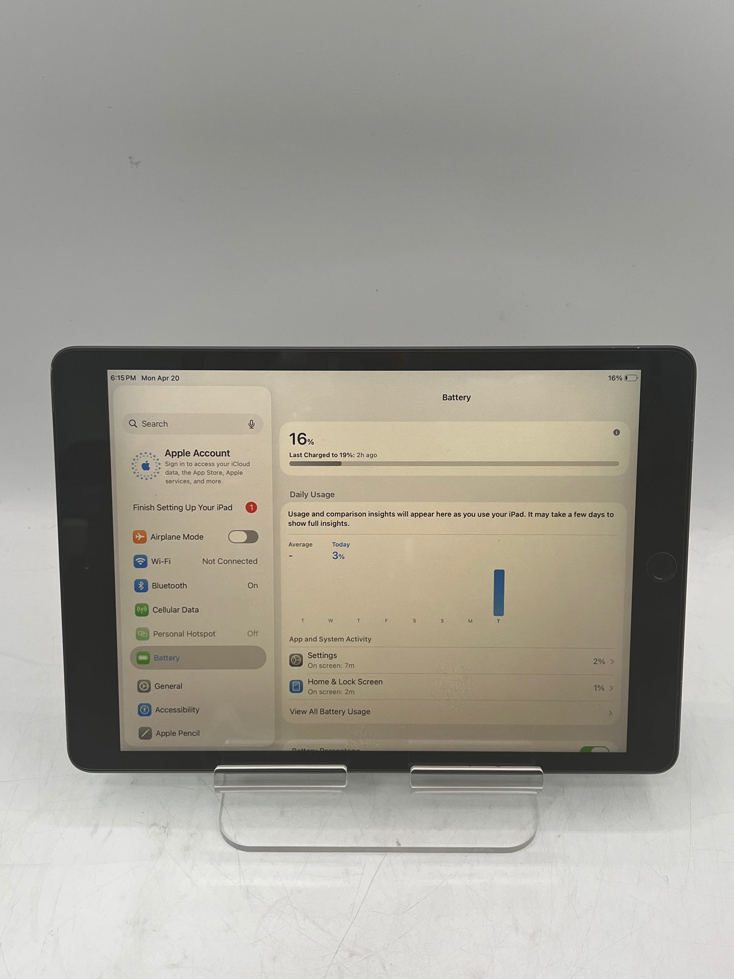 Unlocked Apple iPad (8th Gen) A2428 128GB WiFi + Cellular Black