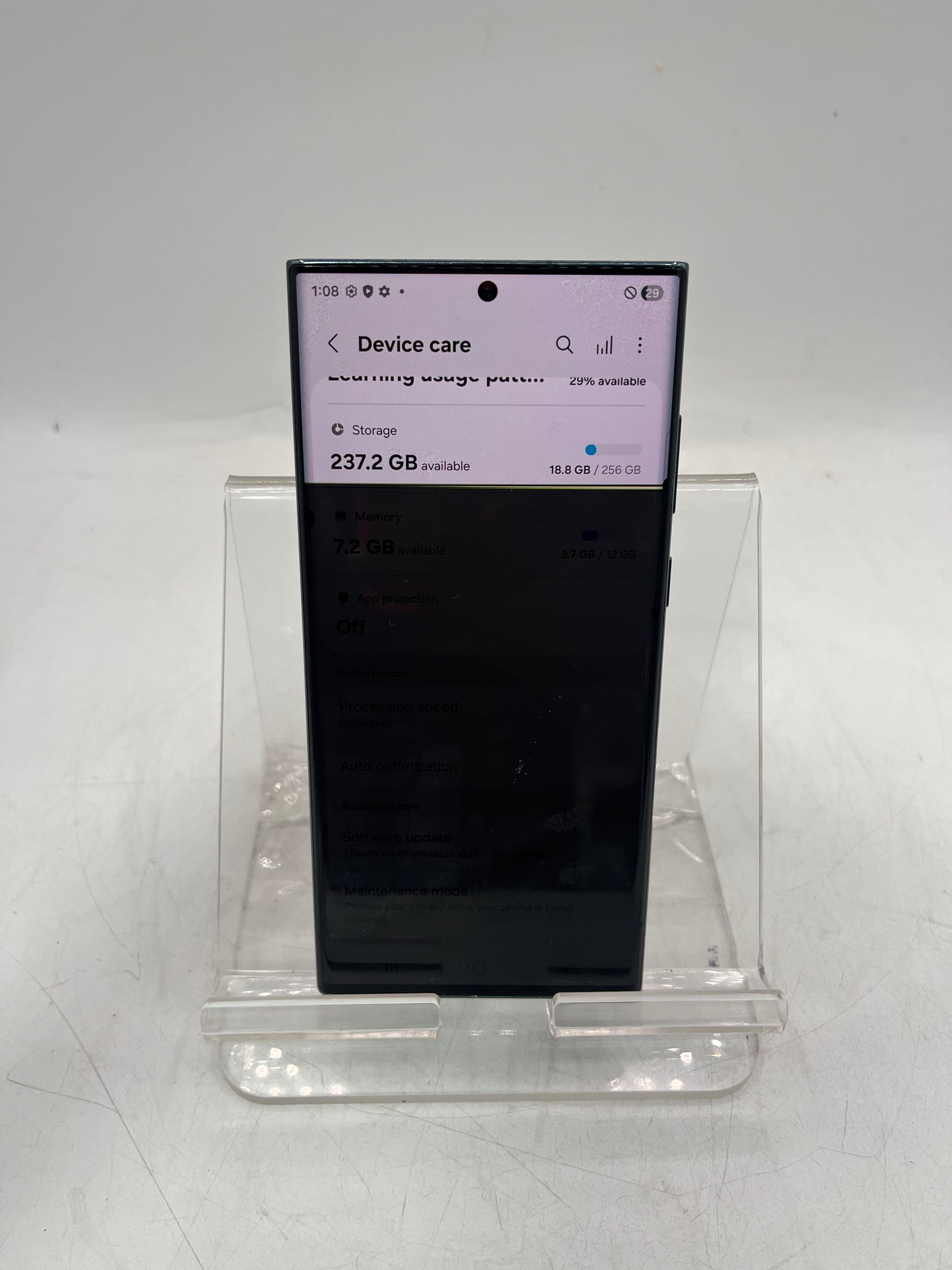 Unlocked Samsung Galaxy S22 Ultra 256GB Black Smartphone - BLACK DISCOLORATION