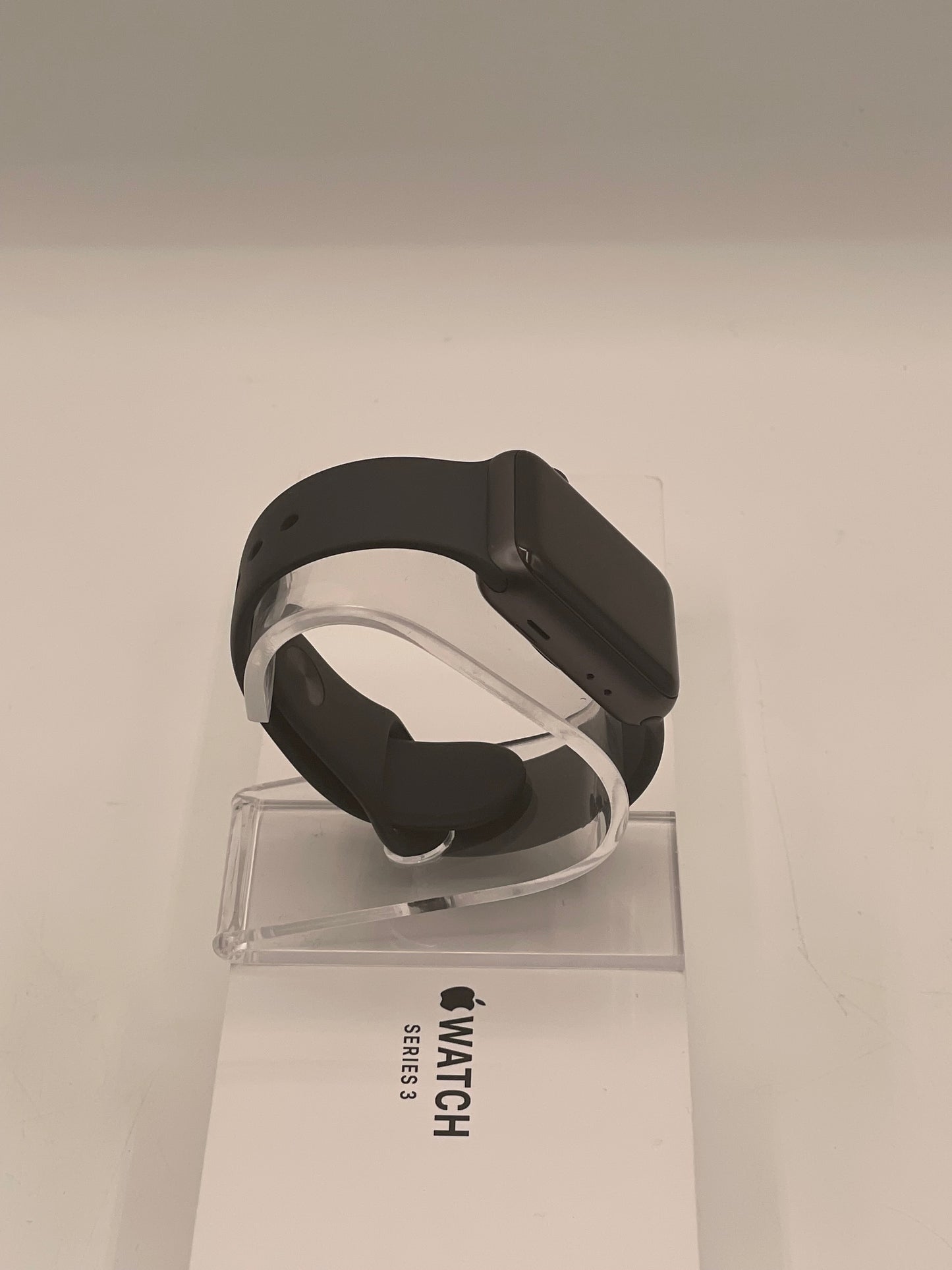 Unlocked Apple Watch Series 3 38mm Space Gray Aluminum Case with Black Sport Band