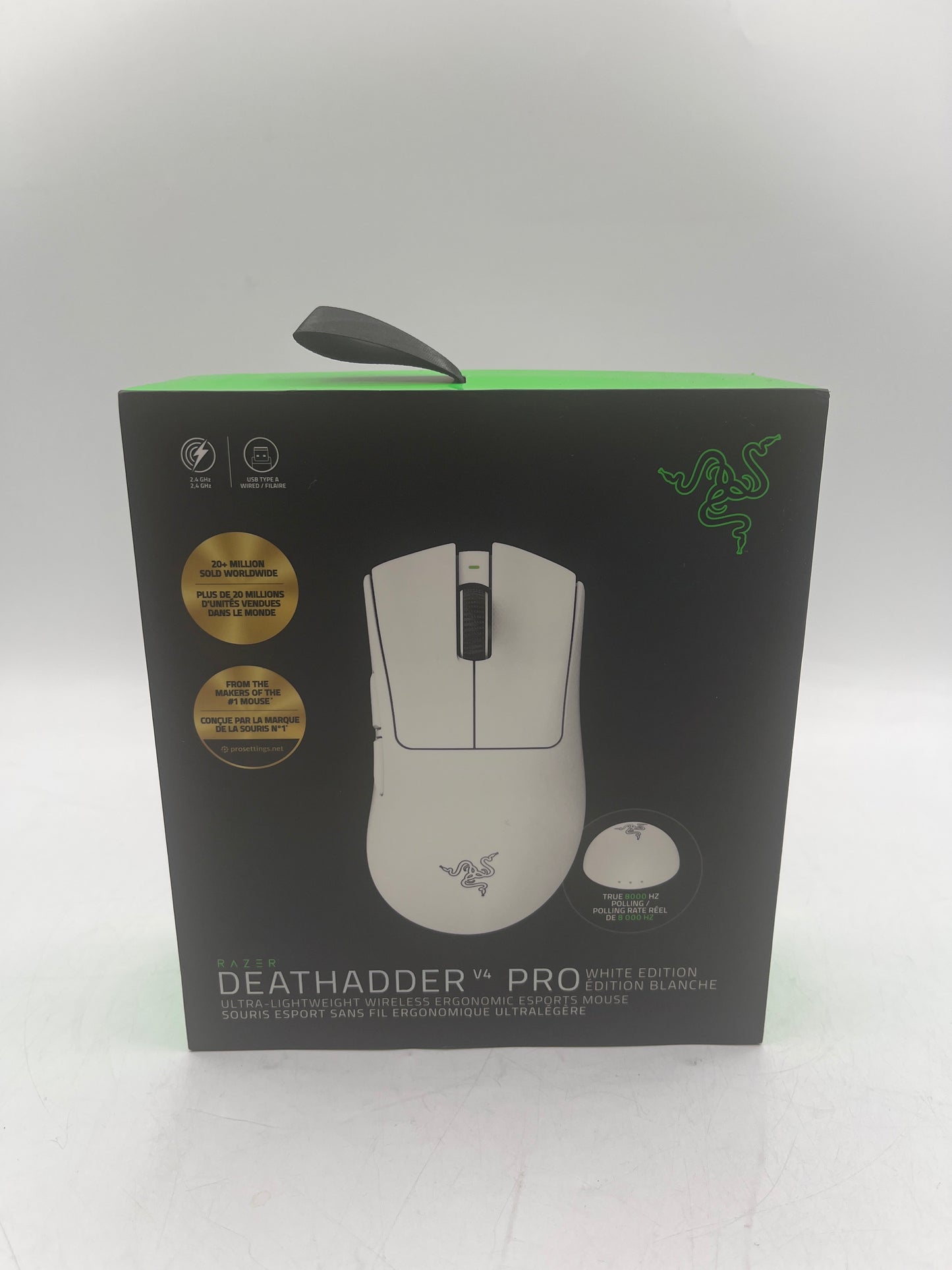 Razer DeathAdder V4 Pro Wireless Esports Gaming Mouse - White