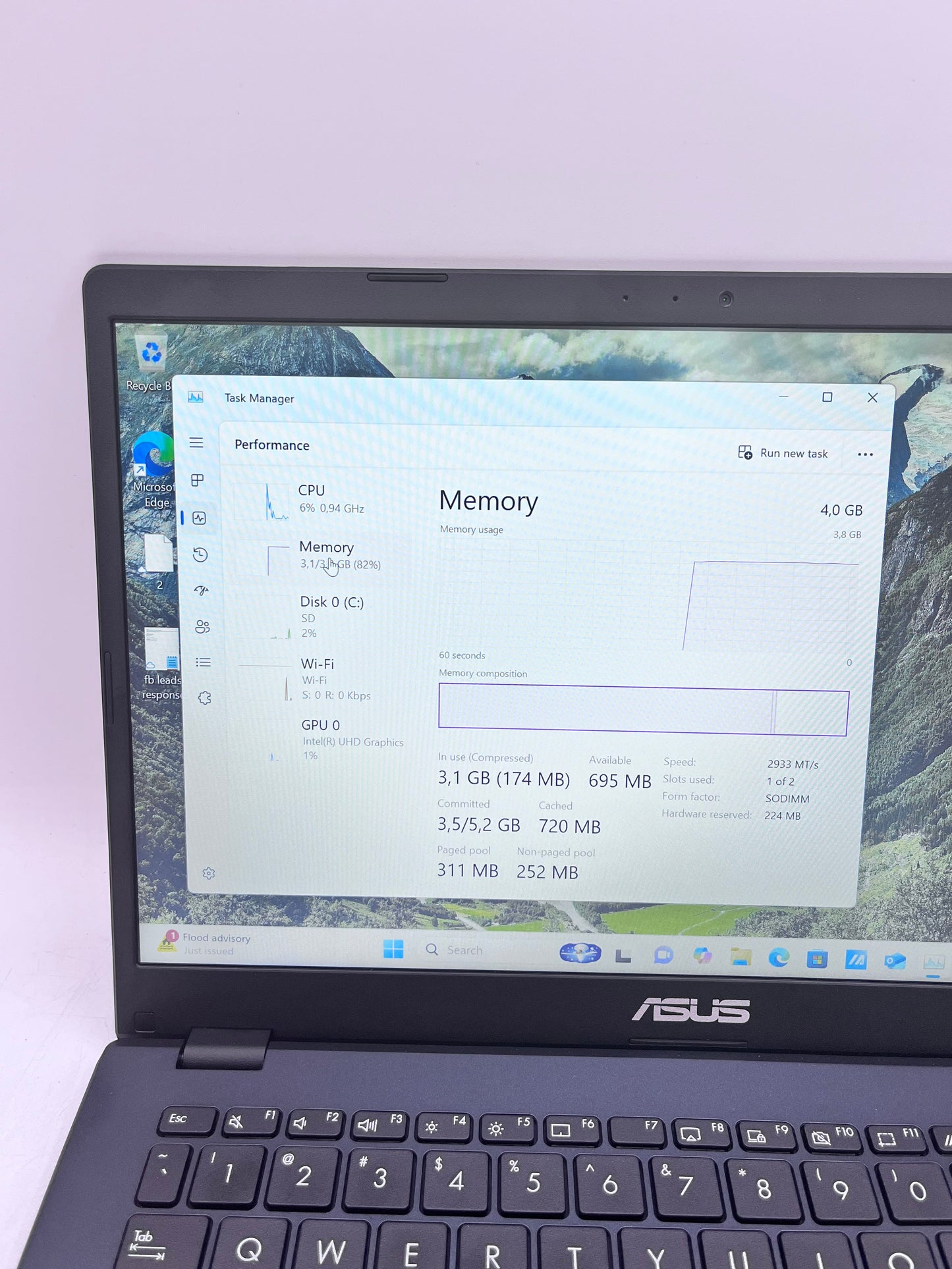 ASUS E410K Laptop 14" Intel Pentium N6000 4GB 64GB - Black