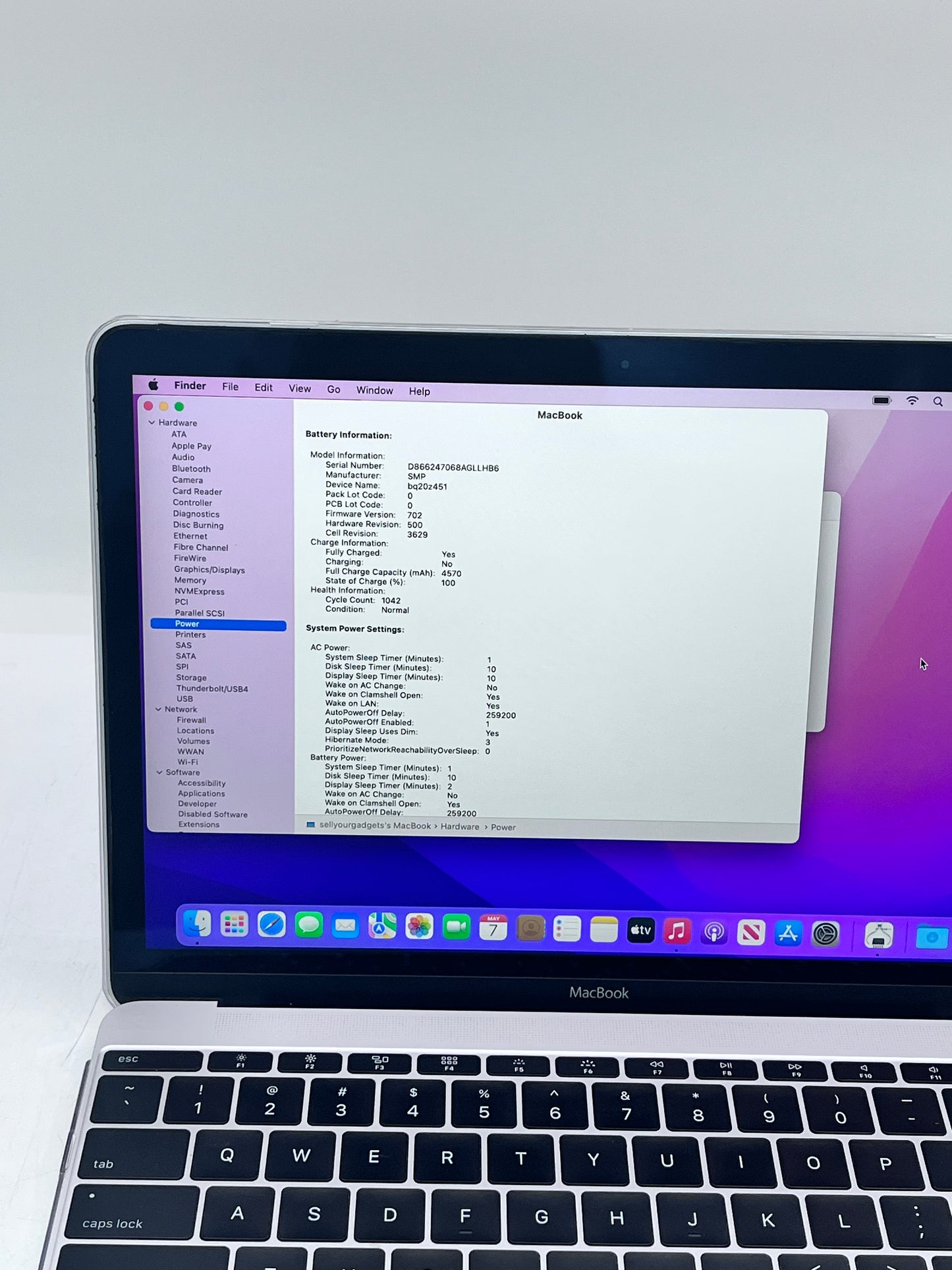Apple MacBook 12'' Retina M3 2016  (A1534) MLHA2LL/A - 8GB RAM 256GB SSD-Silver