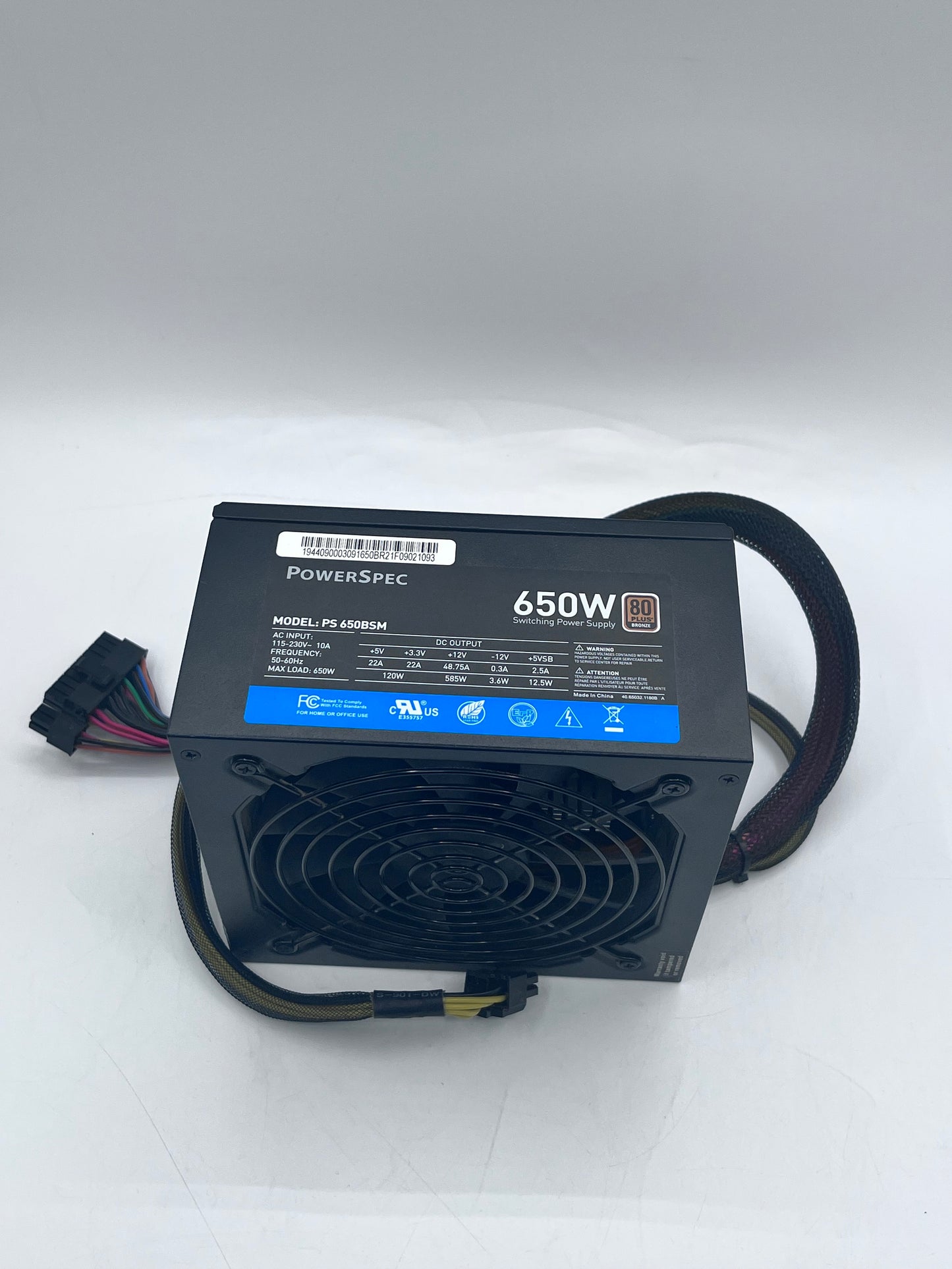 Power Spec PS 650BSM Power Supply 650W - Black