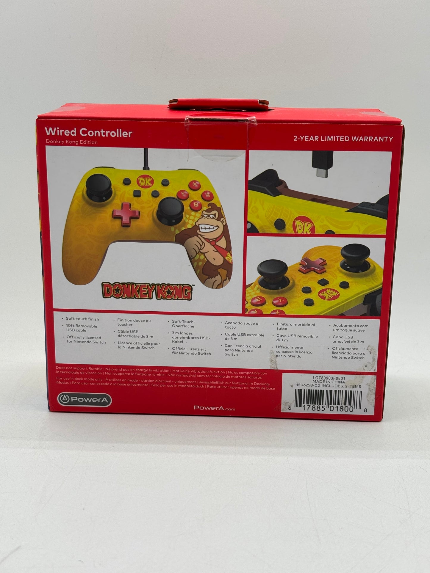 PowerA Wired Controller--Nintendo Switch (Donkey Kong Edition, Yellow)