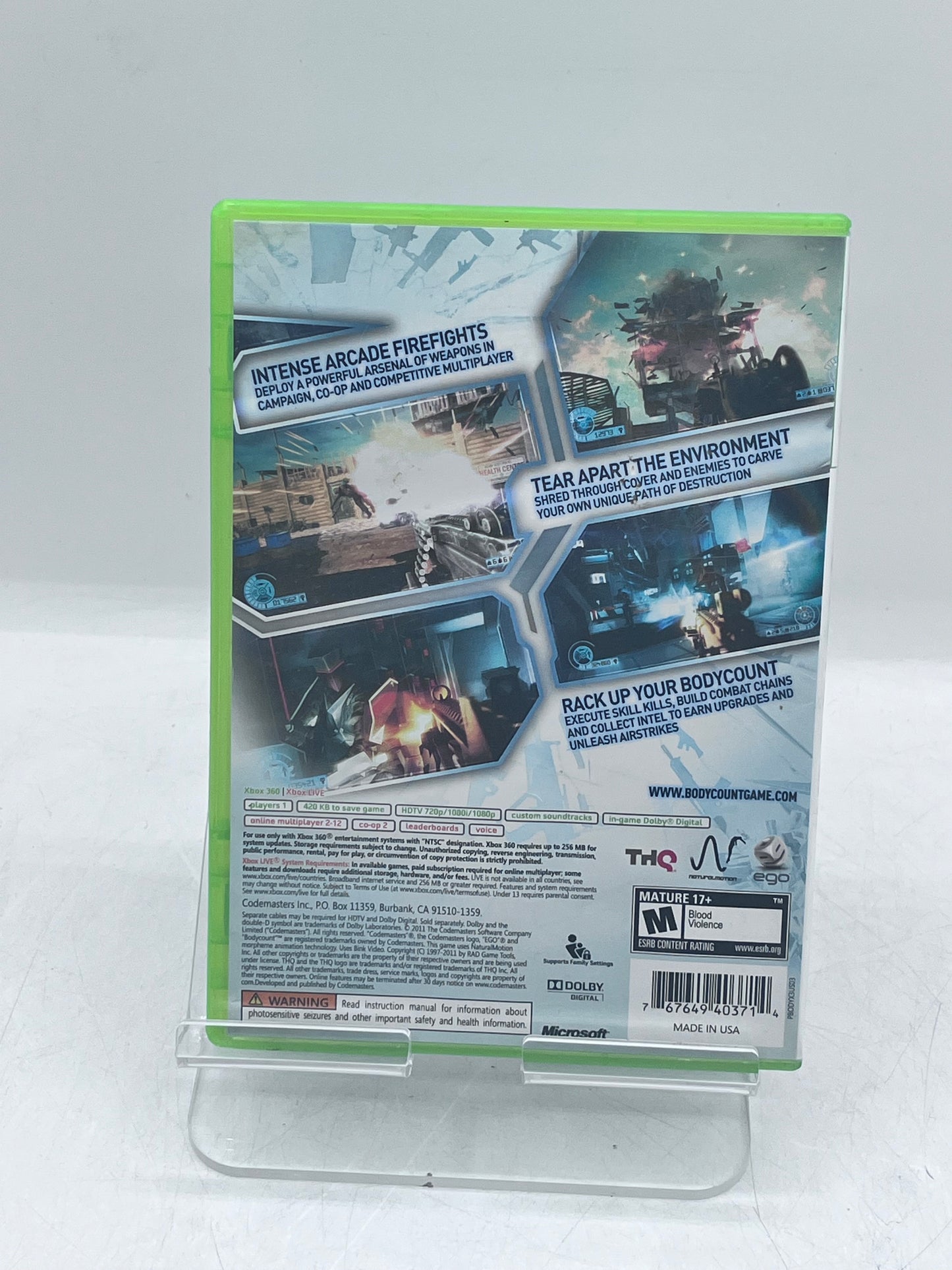 Bodycount - Xbox 360 Video Game - Free Shipping!