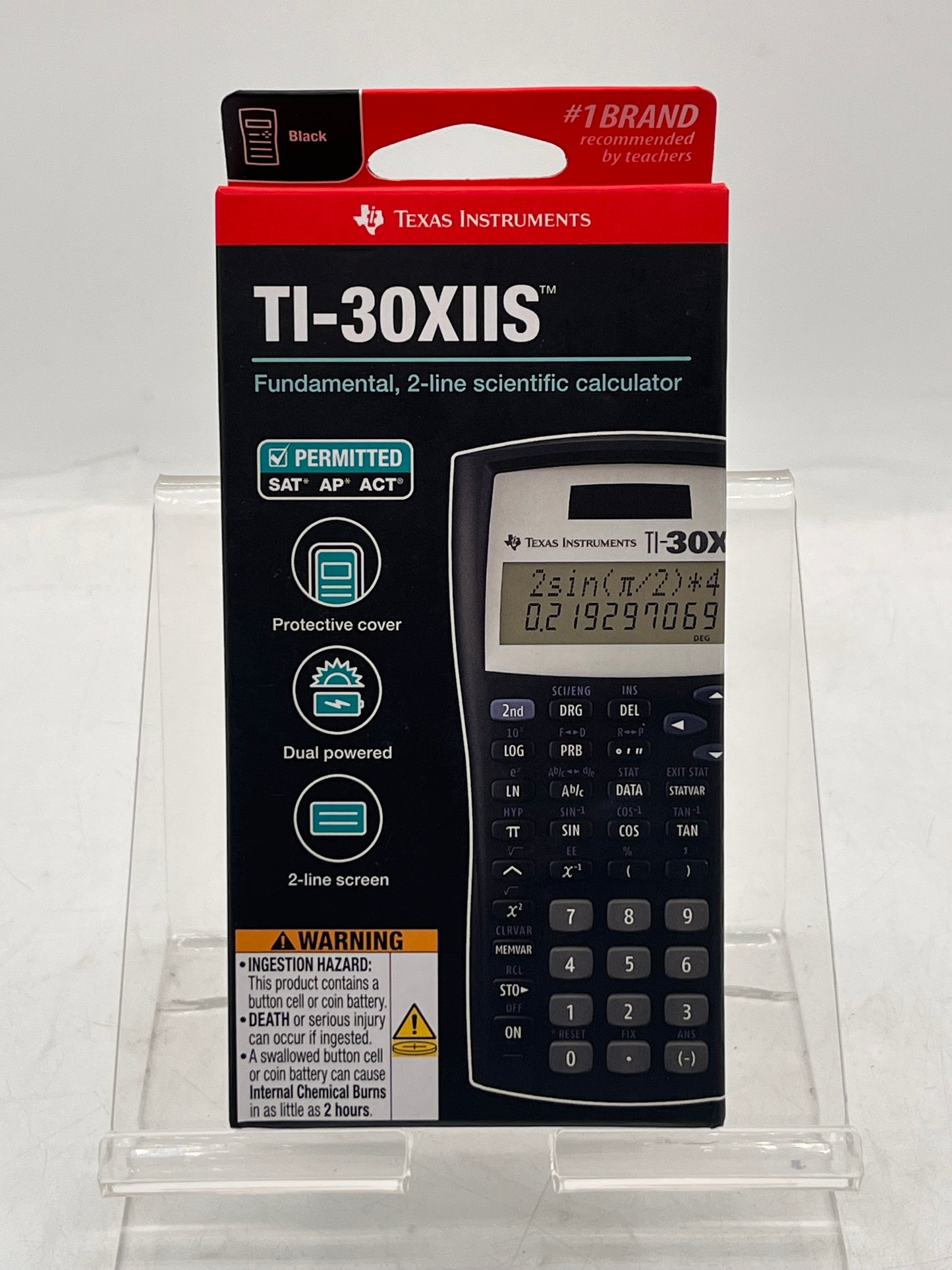 Texas Instruments TI-30XIIS Scientific Calculator Black