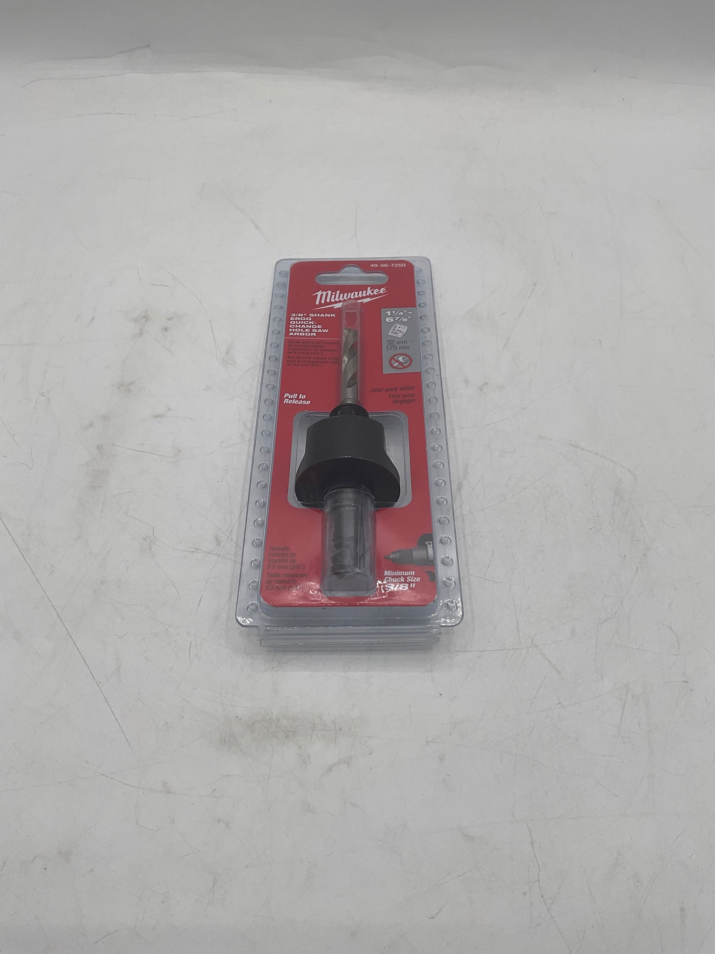 Milwaukee 3/8" Shank Ergo Quick Change Hole Saw Arbor Black