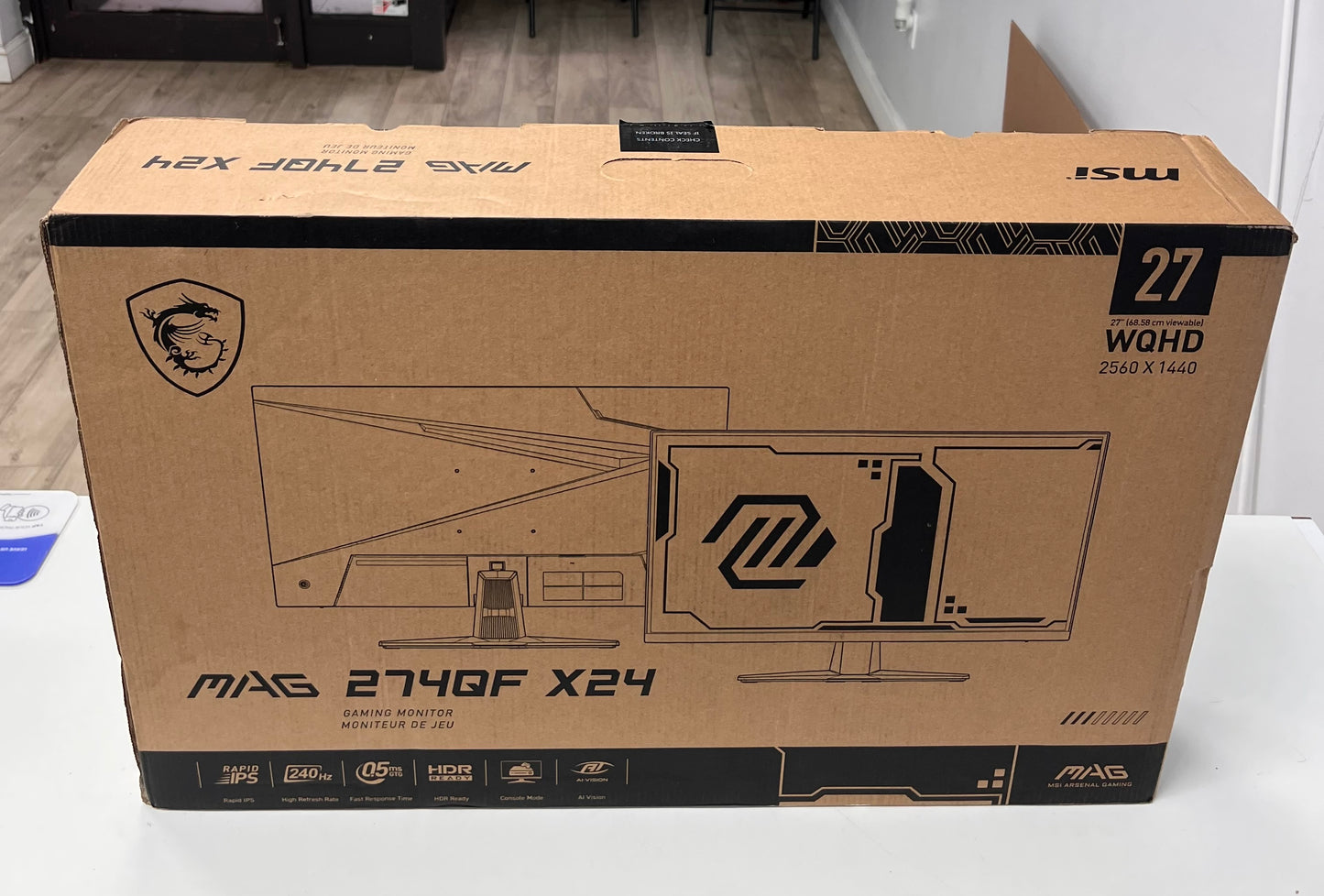 MSI 27" WQHD Gaming Monitor MAG 274QF X24 240Hz Rapid IPS AMD Adaptive Sync