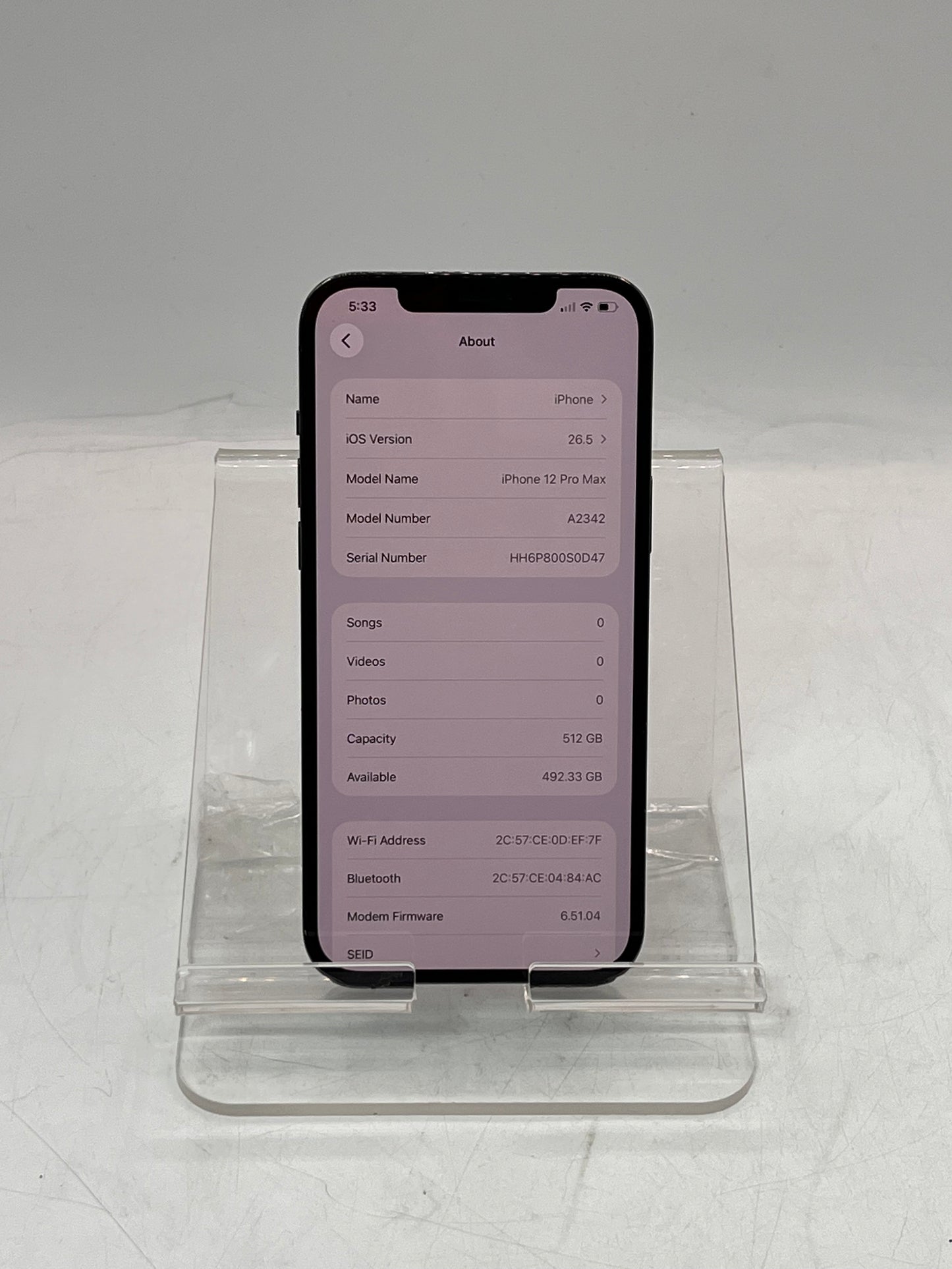 Unlocked Apple iPhone 12 Pro Max 512GB A2342 NG9K3LL/A Black