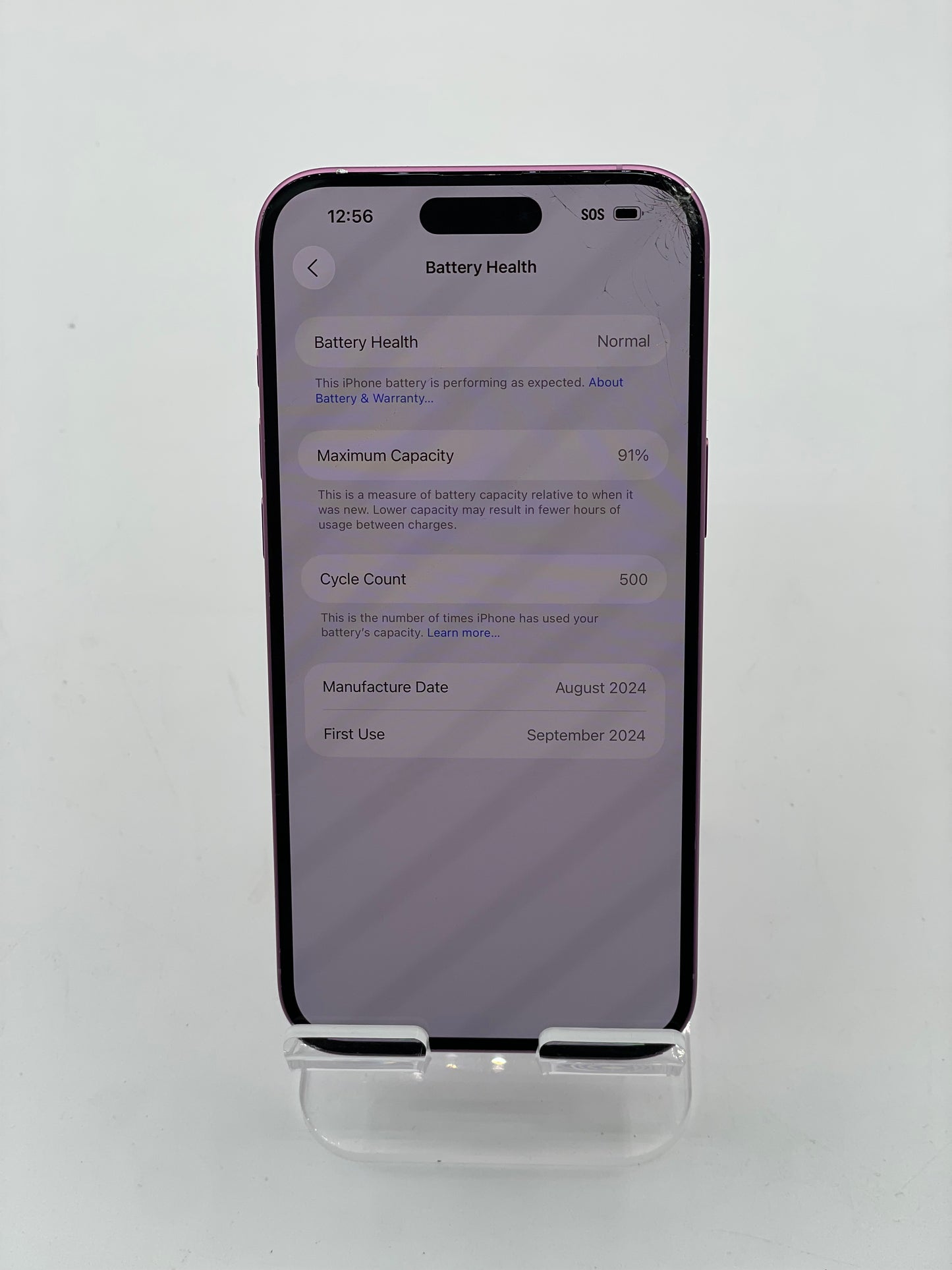 T-Mobile Only Apple iPhone 16 Plus 128GB A3082 MXUV3LL/A Pink READ