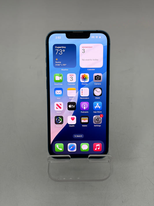 Unlocked Apple iPhone 13 128GB A2482 MLMT3LL/A  Blue Service Battery Cracked Back