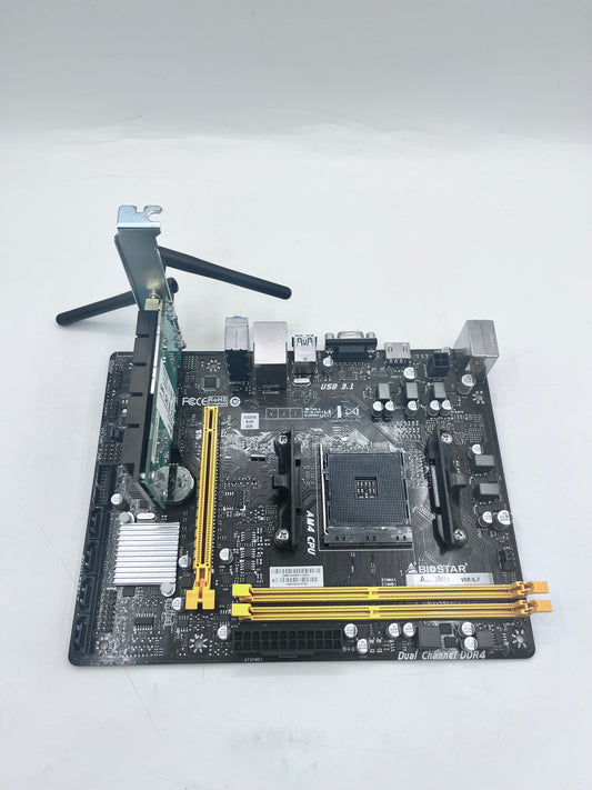 Biostar A320MH Motherboard A320 Socket AM4 DDR4 w/ TP-LINK AC1200 Wireless Dual Band PCI Express Adapter