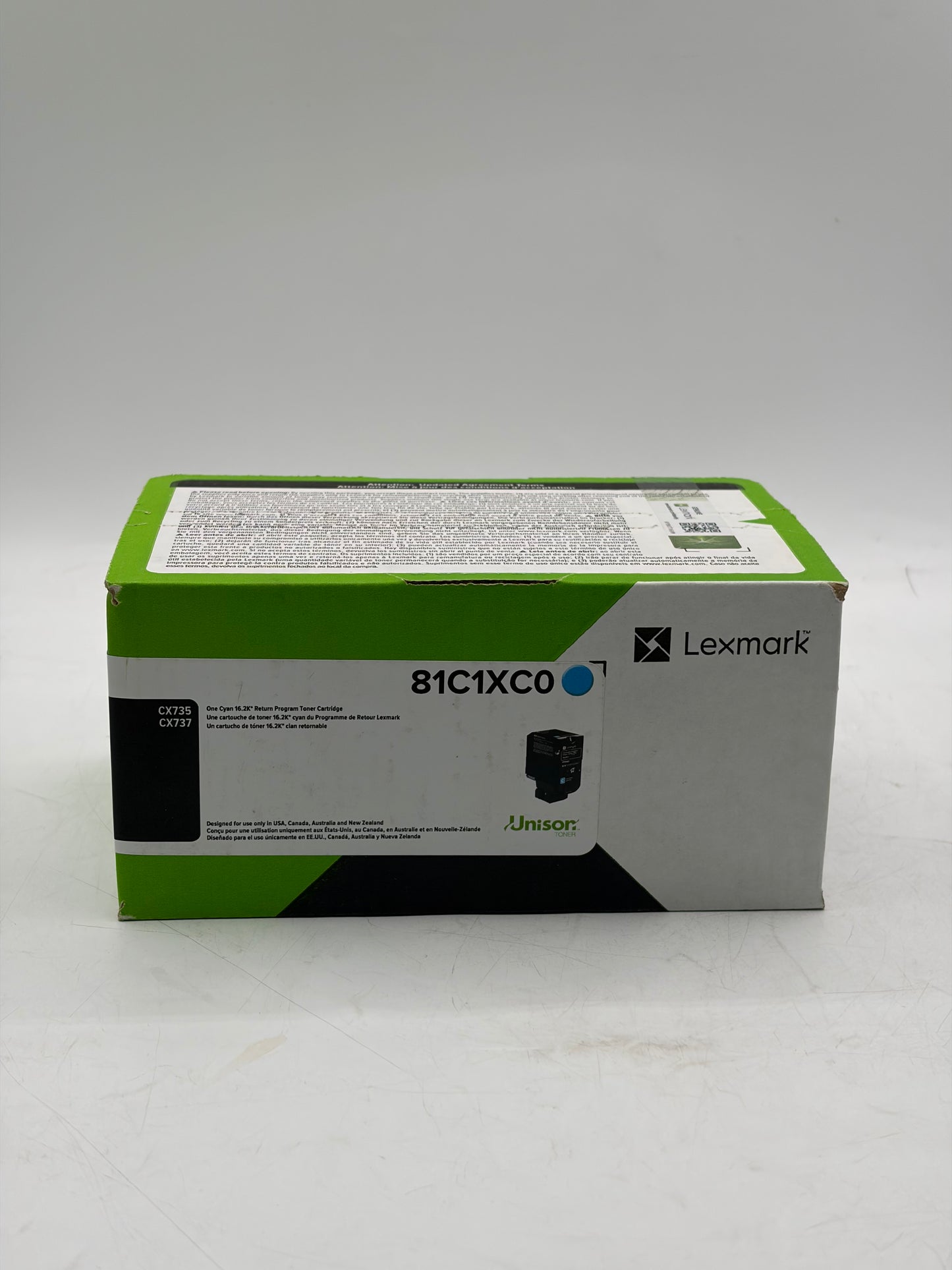 Lexmark Genuine 81C1XC0 Cyan High Yield Toner Cartridge - BRAND NEW SEALED