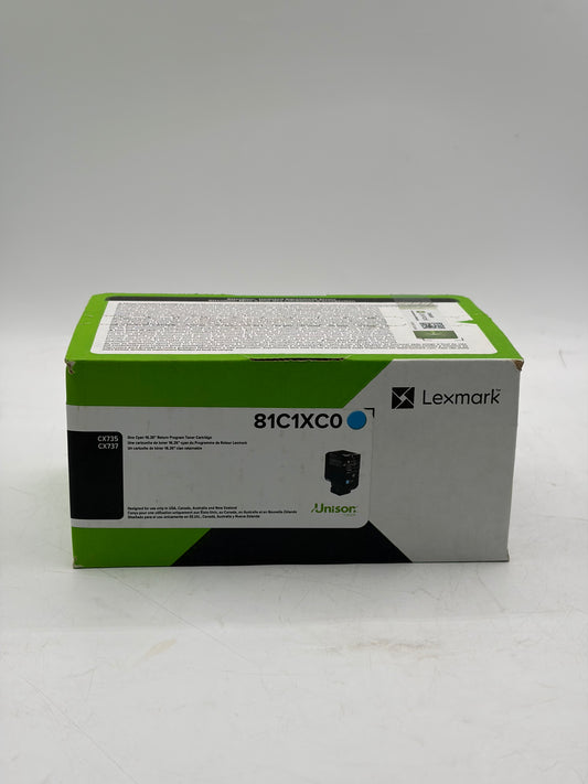 Lexmark Genuine 81C1XC0 Cyan High Yield Toner Cartridge - BRAND NEW SEALED