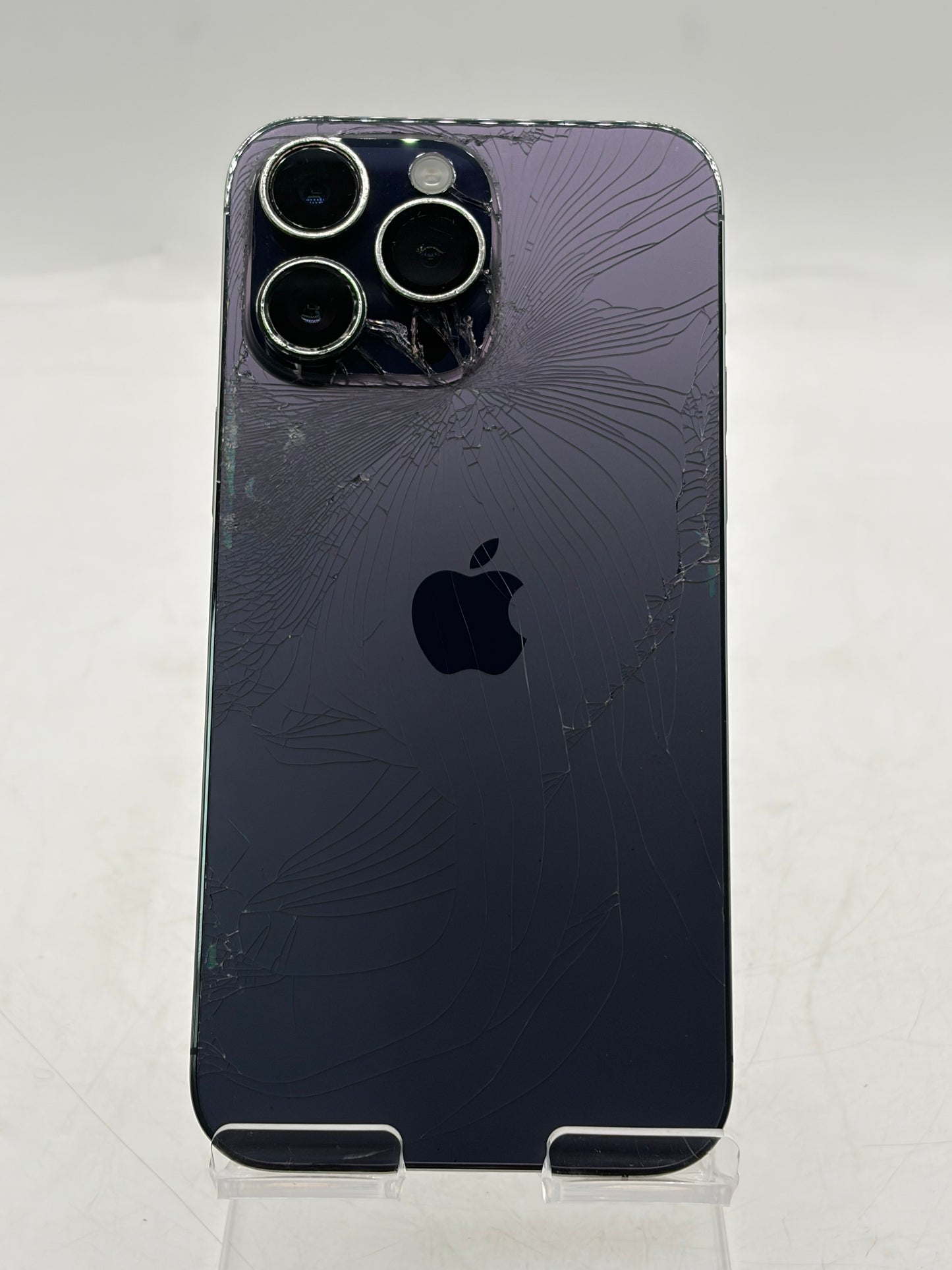 Unlocked Apple iPhone 14 Pro Max 128GB A2651 MQ8R3LL/A 80% BH CRACKED BACK