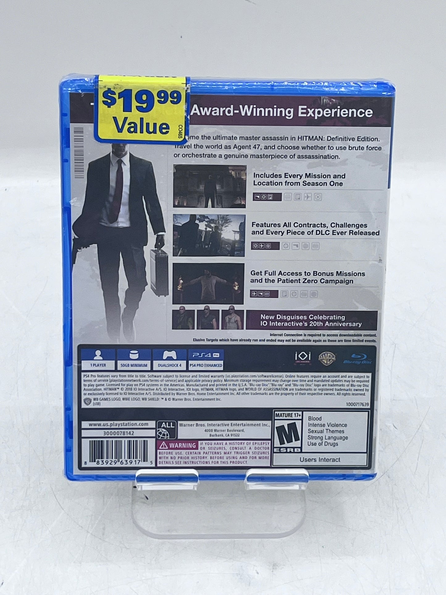 Hitman: Definitive Edition - Sony PlayStation 4 PS4 Video Game