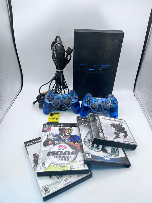 Sony PlayStation 2 Fat (SCPH-30001) Video Game System w/ 2 Controllers and Games Bundle