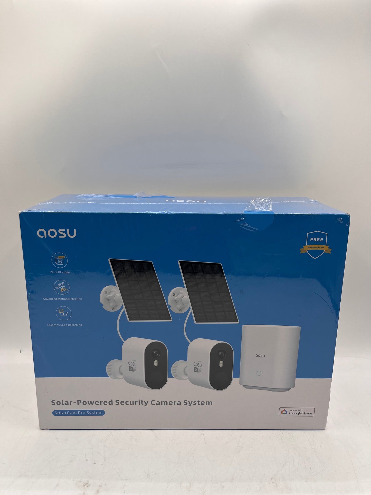 Aosu SolarCam T2 Ultra 4K Wireless Solar Outdoor Security Cameras, 2 Pack