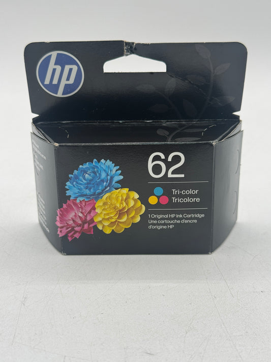 HP 62 Tricolor Printer Ink OEM Expiration DEC 2027 Free Shipping