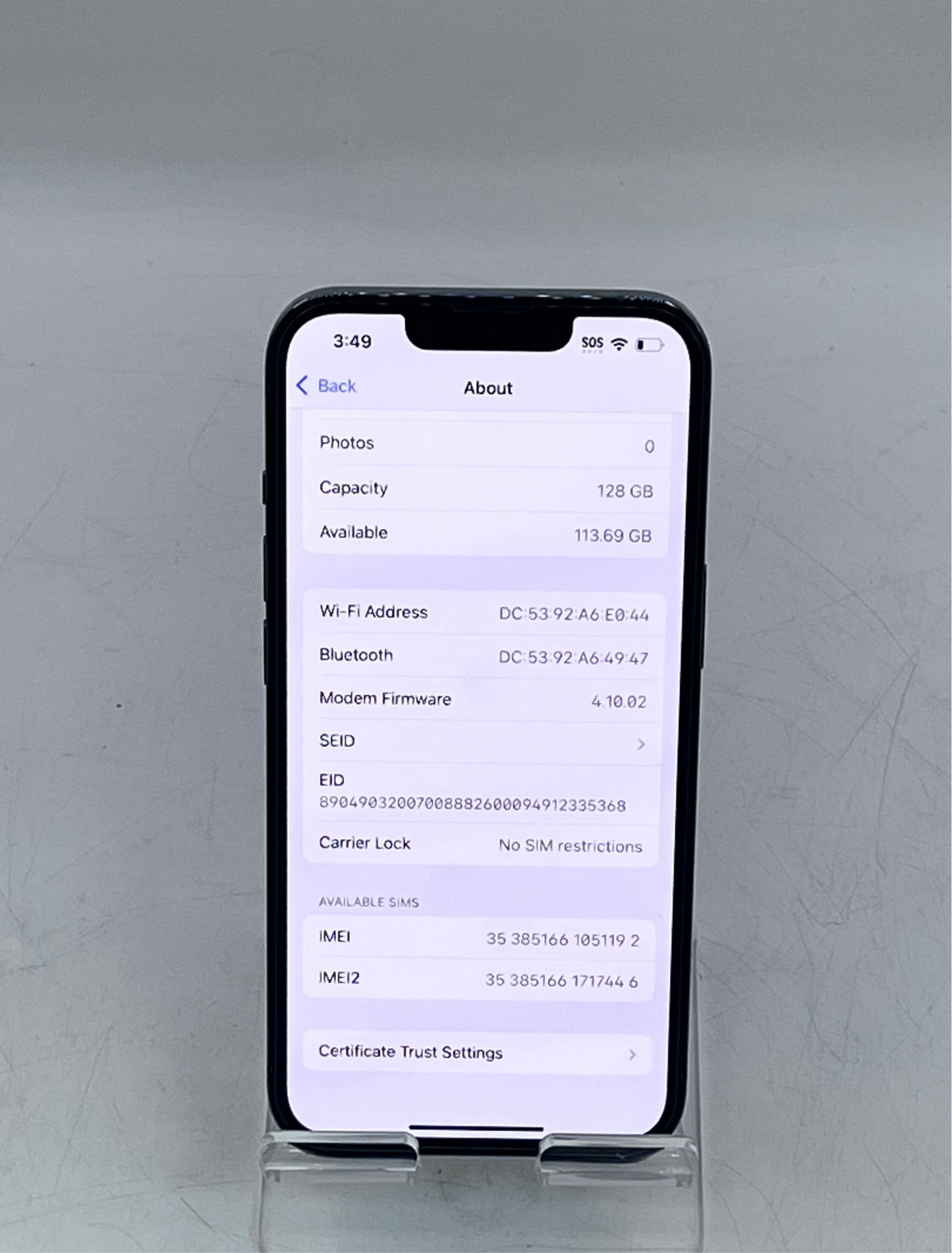 Apple iPhone 13 Pro - 128GB Unlocked - Blue - Clean IMEI - Battery Health 88%