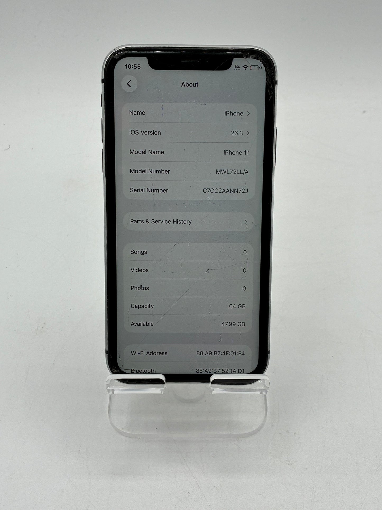 Apple iPhone 11 128GB A2111 MWLE2LL/A Broken