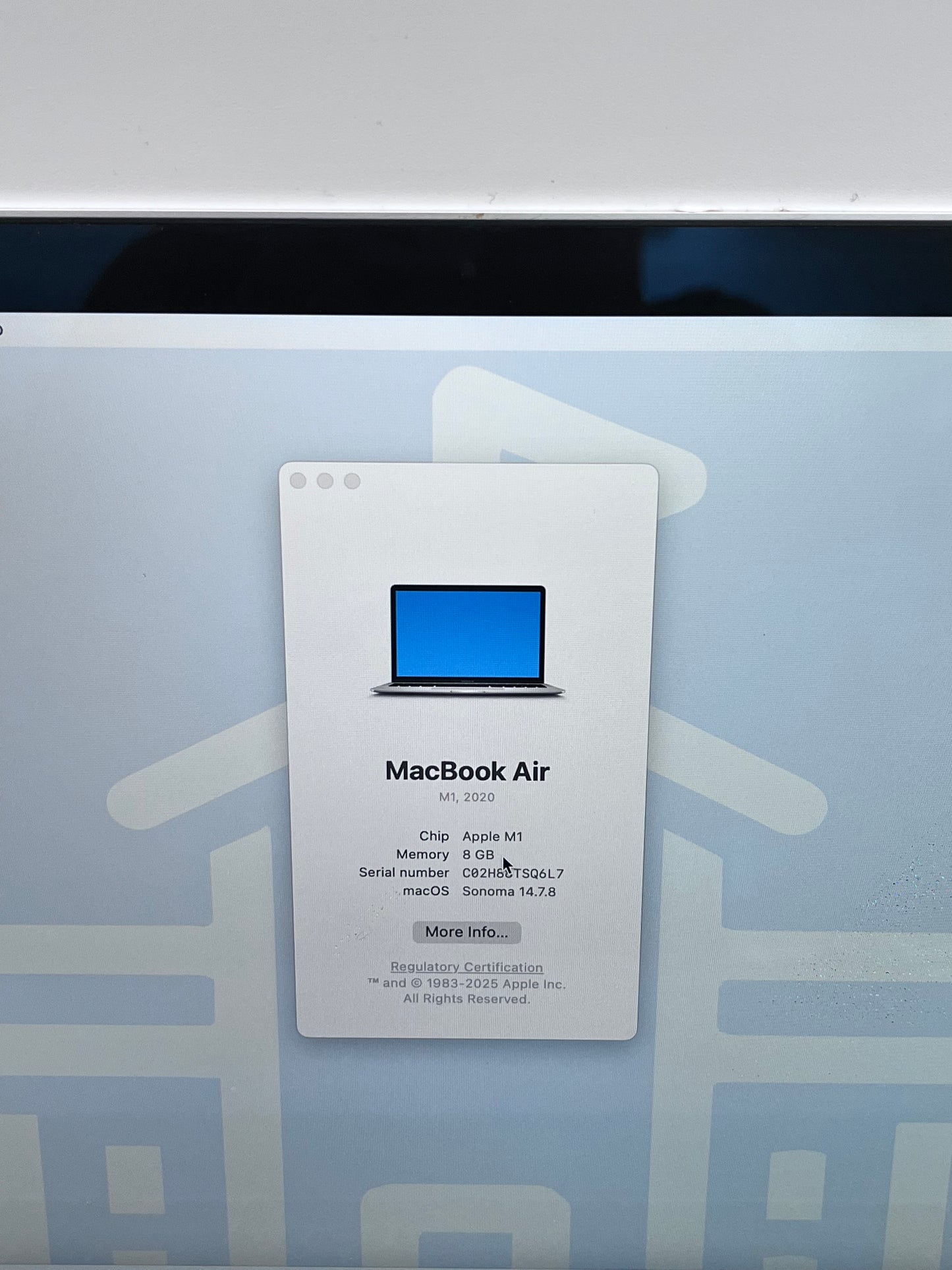 Apple MacBook Air 2020 13.3" M1 8GB 256GB A2337 MGN93LL/A Silver - READ