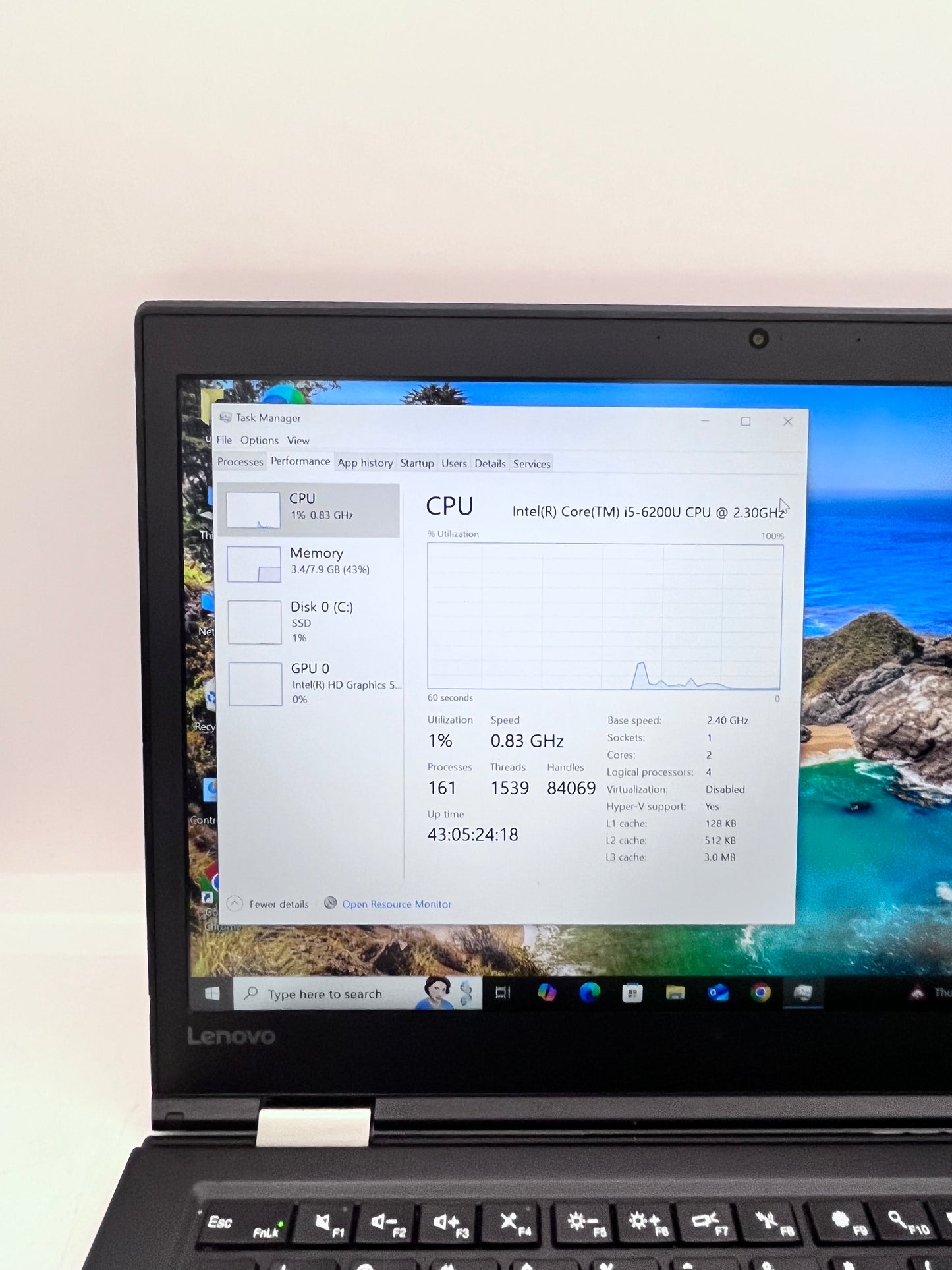 Lenovo ThinkPad X1 Carbon 4th Gen 14" i5 8GB 256GB Windows 11 Pro - Black
