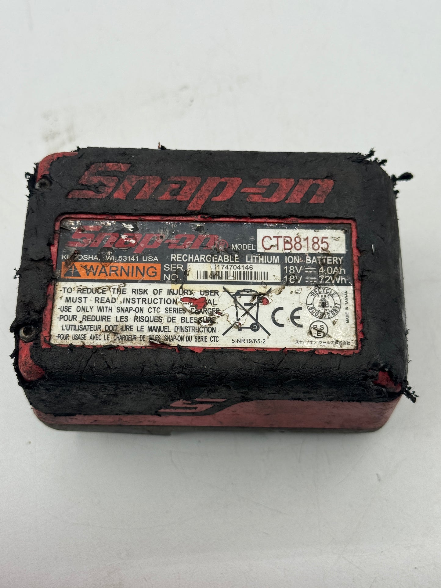Snap-on CTB8185 18V 4.0Ah Lithium-Ion Battery Pack Free Shipping