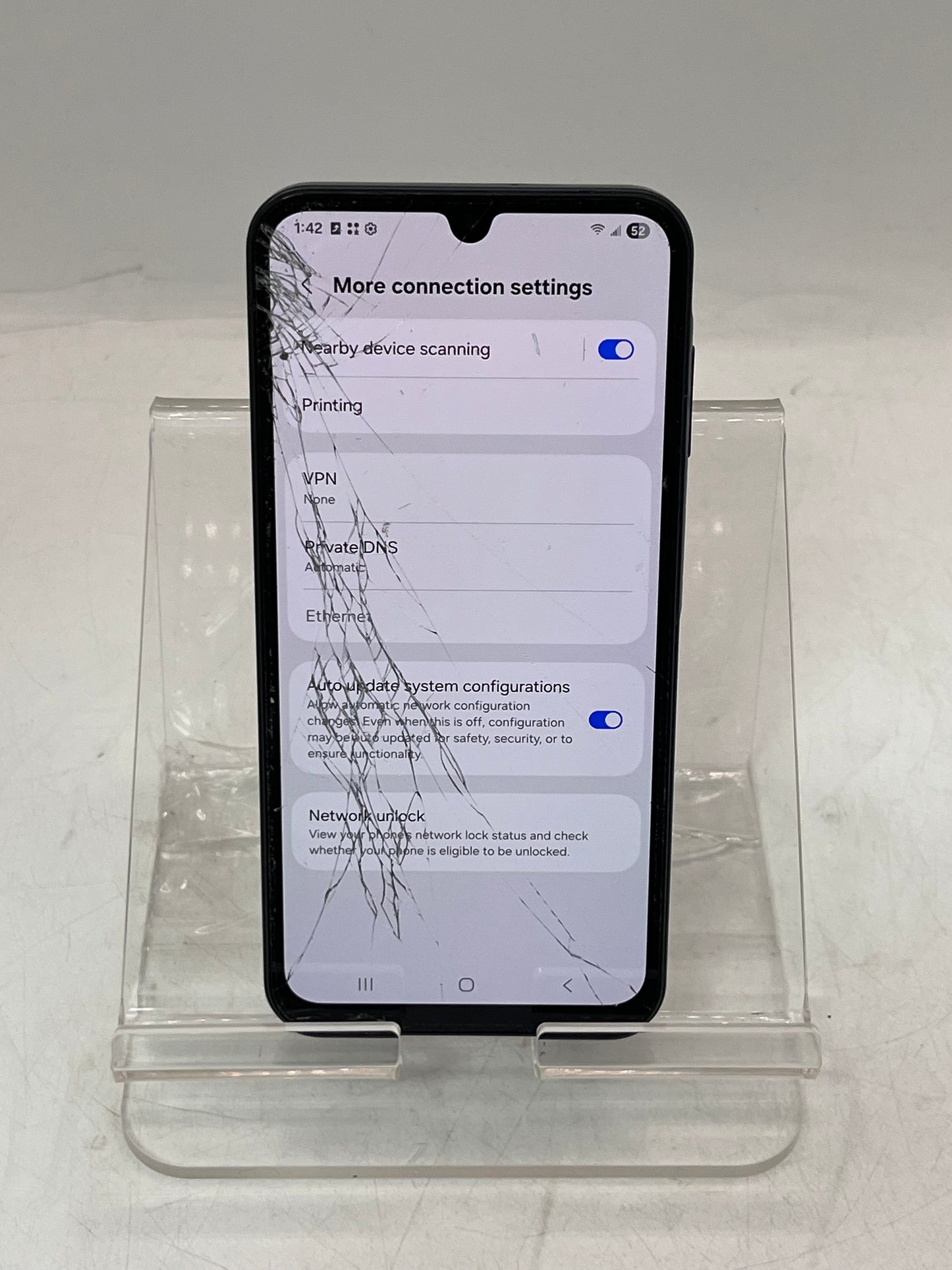 Unlocked Samsung Galaxy A15 SM-A156U 5G 128GB Black Smartphone BROKEN