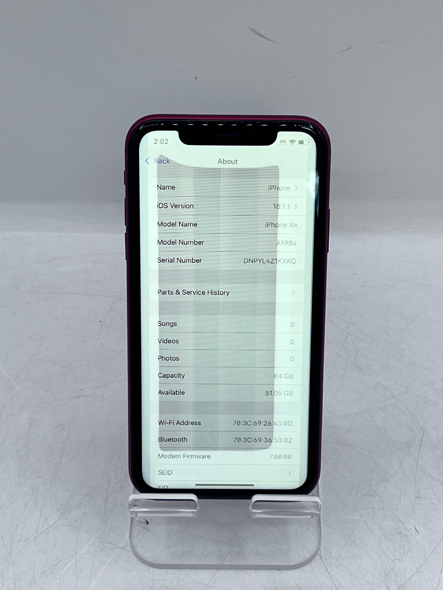 Apple iPhone XR A1984 MT2G2LL/A 64GB Clean IMEI Unlocked - Red