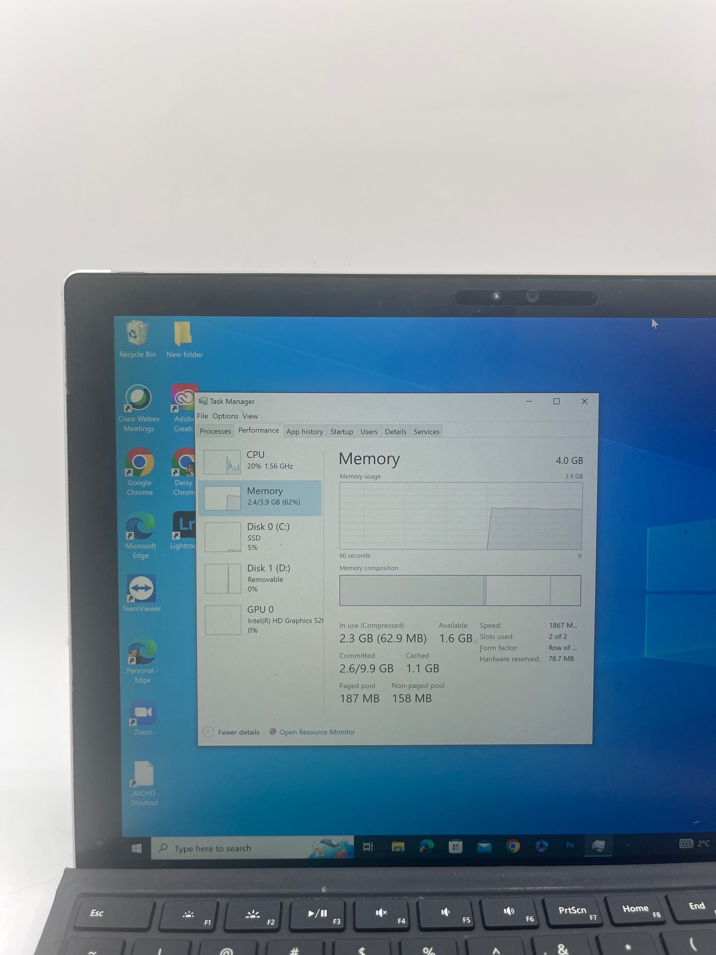 Microsoft Surface Pro 4 1724 Core i5-6300U 4GB 128GB Black Free Shipping