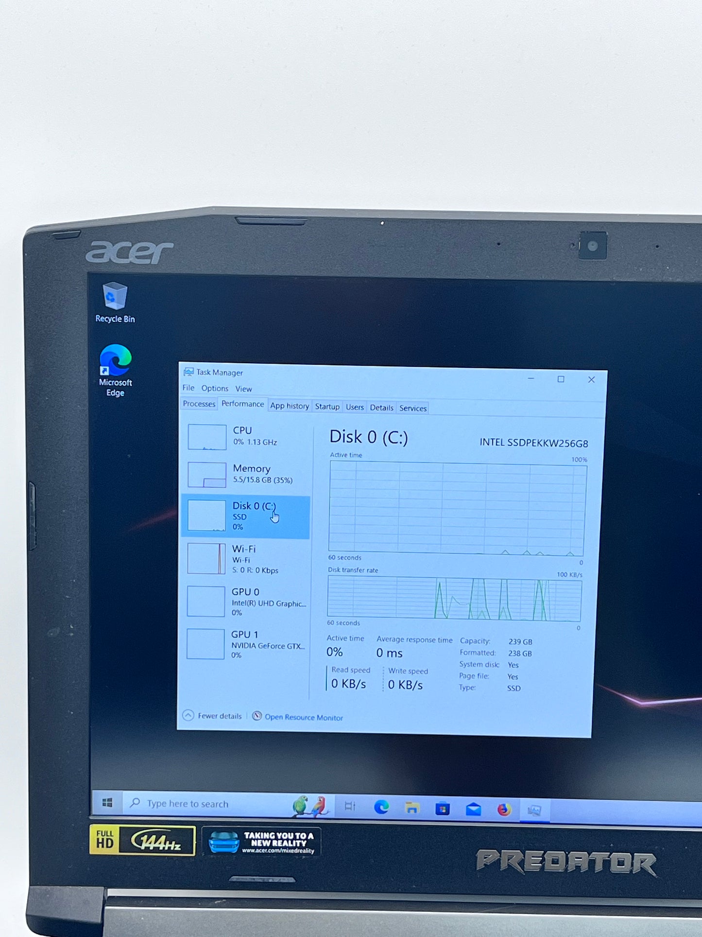 Acer Predator Helios 300 PH315-51 15.6" i7-8750H 16GB 256GB