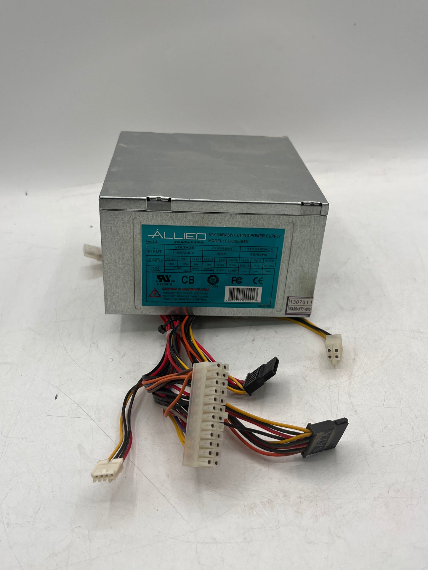 Allied SL-8320BTX 300W ATX Power Supply Silver