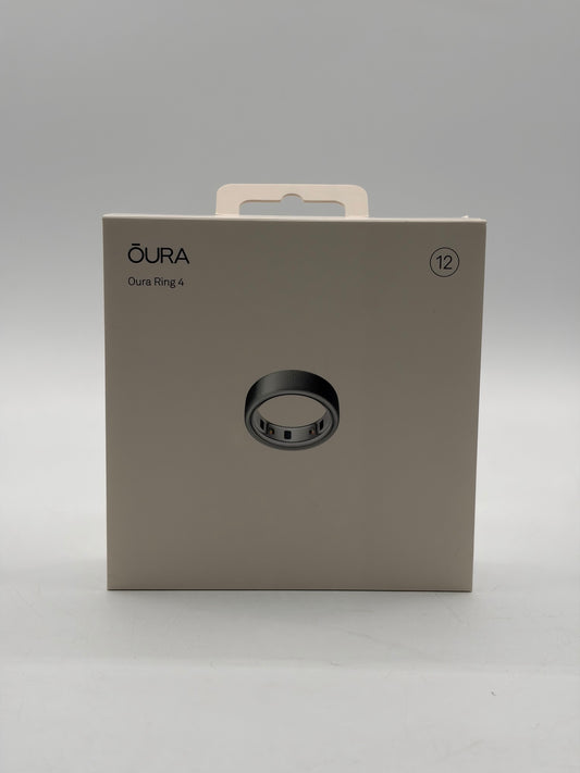 Oura Ring 4 Smart Activity Tracker - Size 12 - (JZ90-54220-12) - Brushed Silver
