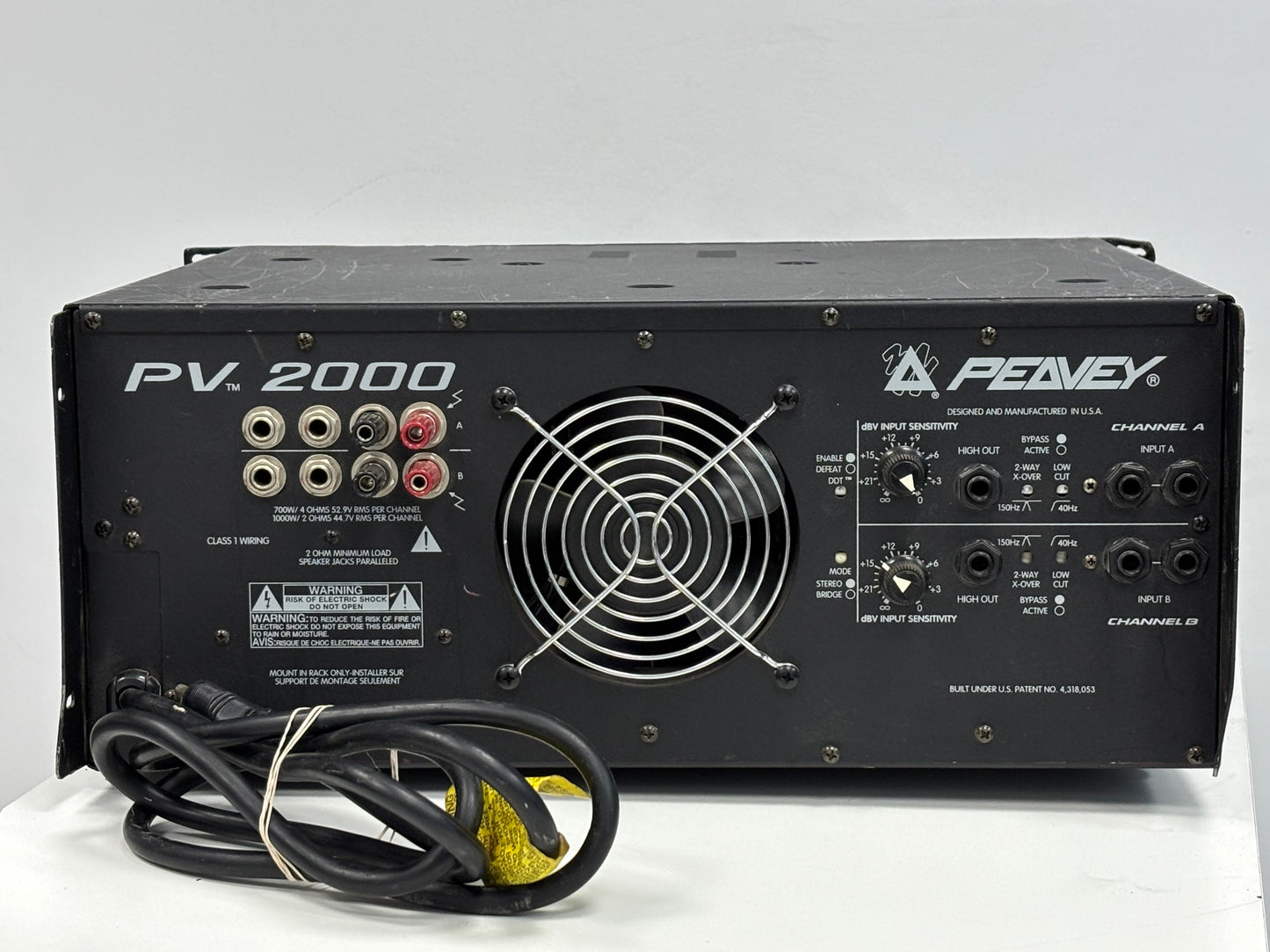 Peavey PV 1200 Professional 600W x 2 Stereo Power Amplifier - Tested Free SHIPPING