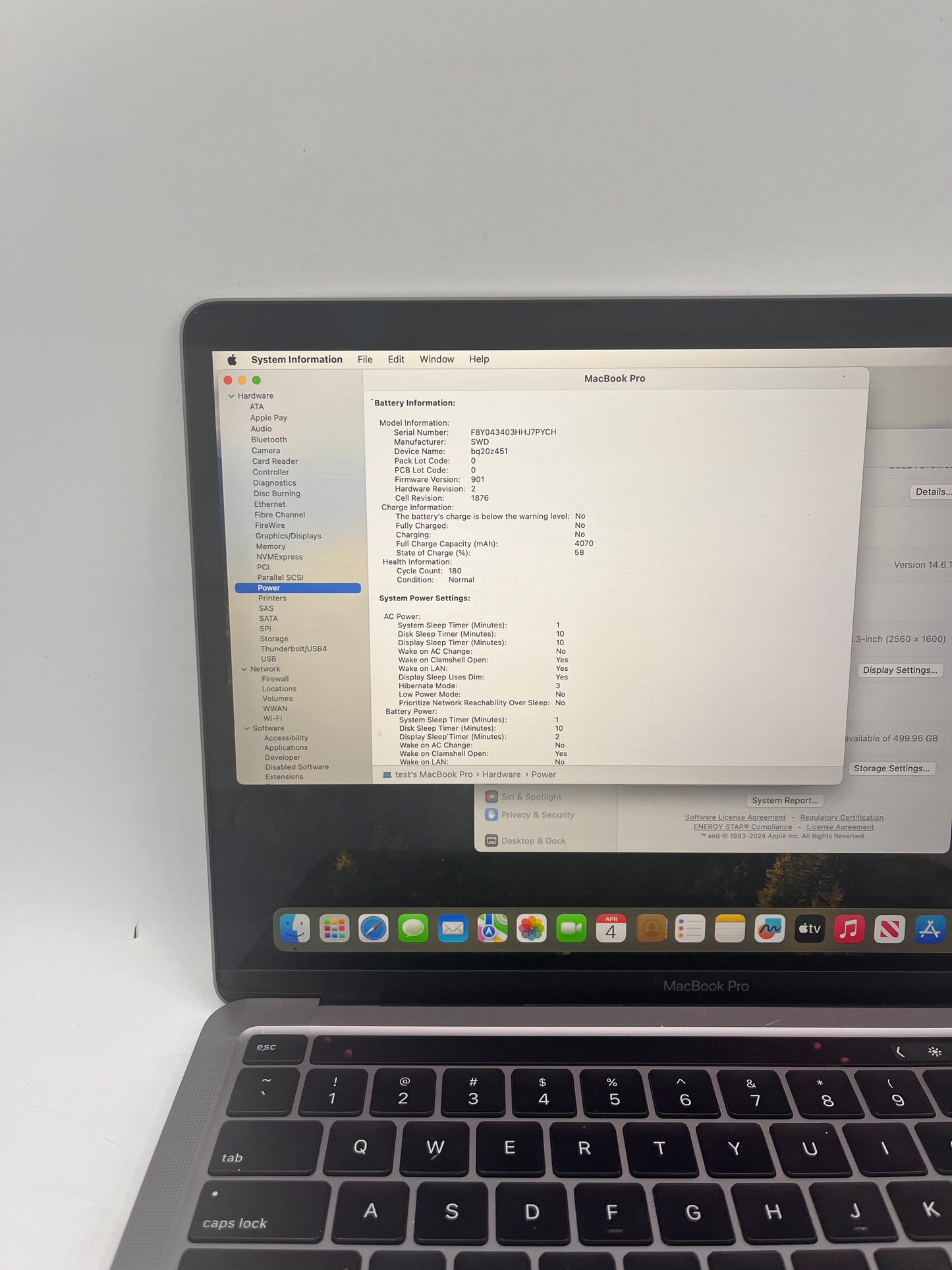 Apple MacBook Pro 13" A2251 2020 32GB RAM 512GB SSD Space Gray