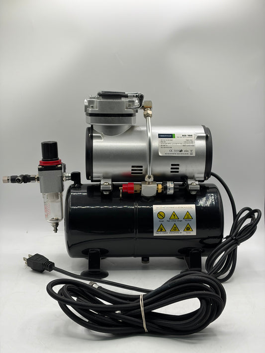 Timbertech AS-186 Piston Type 125W High-Performance Airbrush Compressor
