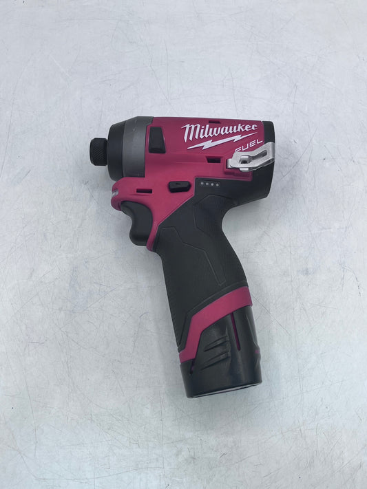 Milwaukee 2553-20 M12 Fuel Brushless 1/4" Hex Impact Driver - Red