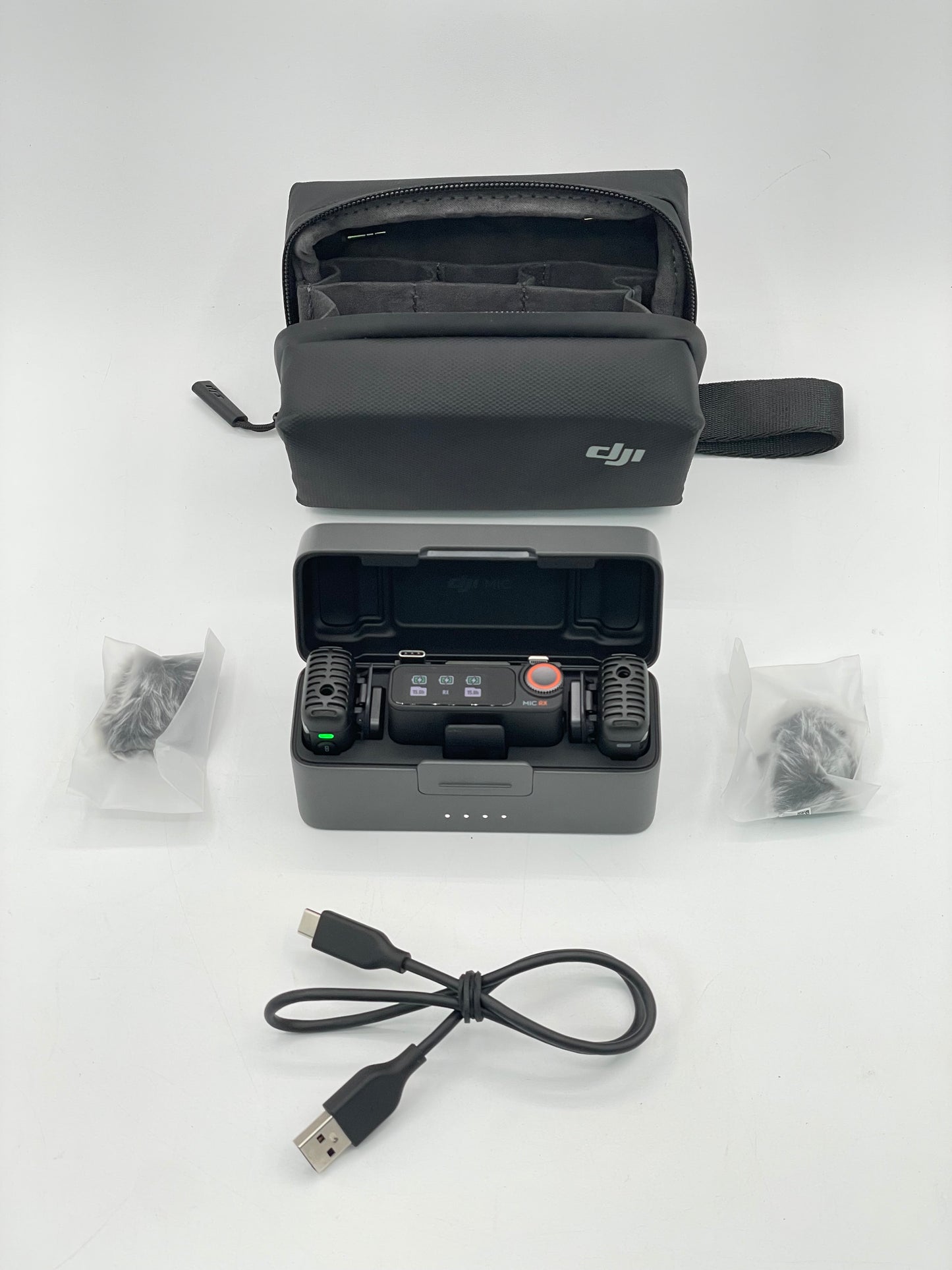 DJI Mic 2 Combo (2x Shadow Black Transmitter, 1x Receiver & Charging Case)