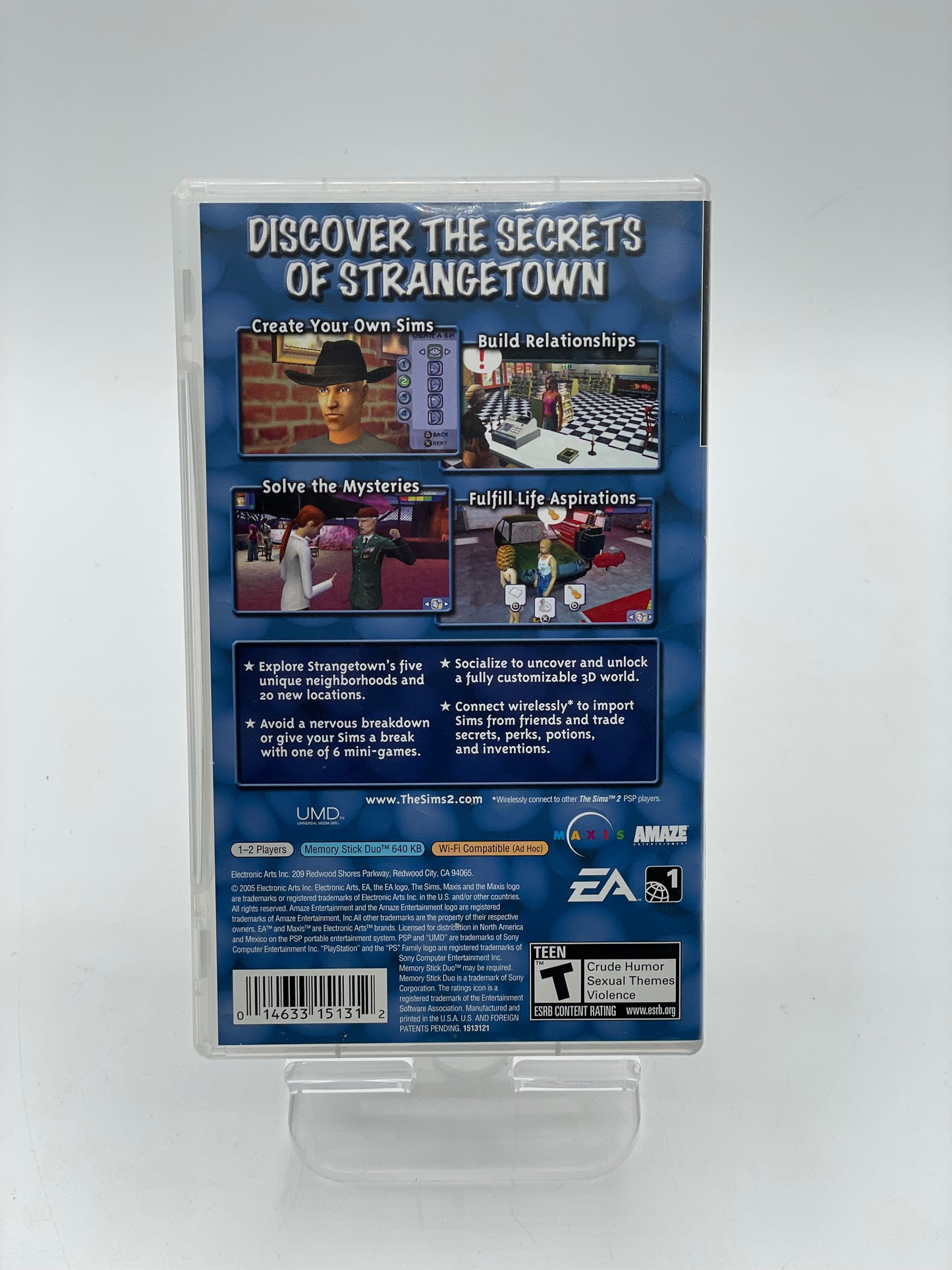 The Sims 2 Video Game with Box - PSP - Used In Box- Free Shipping